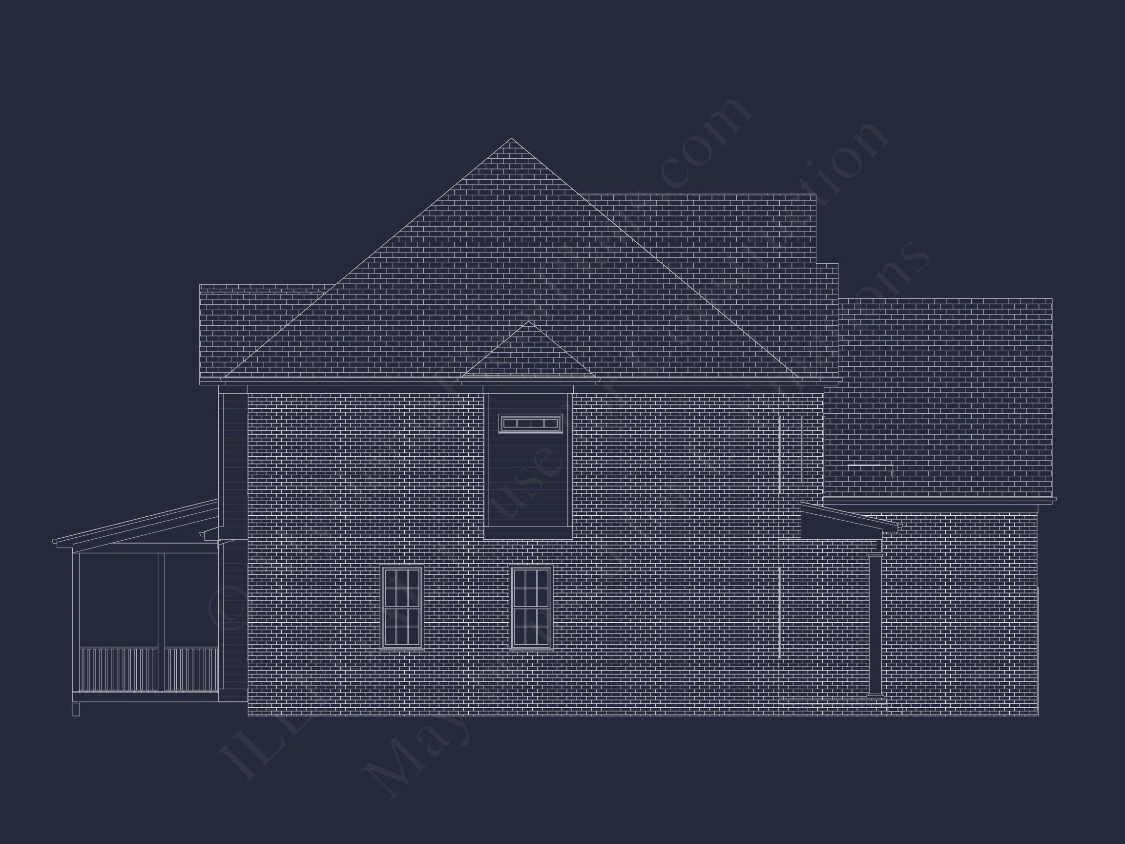 11-1595 HOUSE PLAN - Spacious 2-Story House Plan with 4 Bedrooms, Garage & CAD Designs 2 Spacious 2-Story house Plan with 4 Bedrooms, Garage & CAD Designs