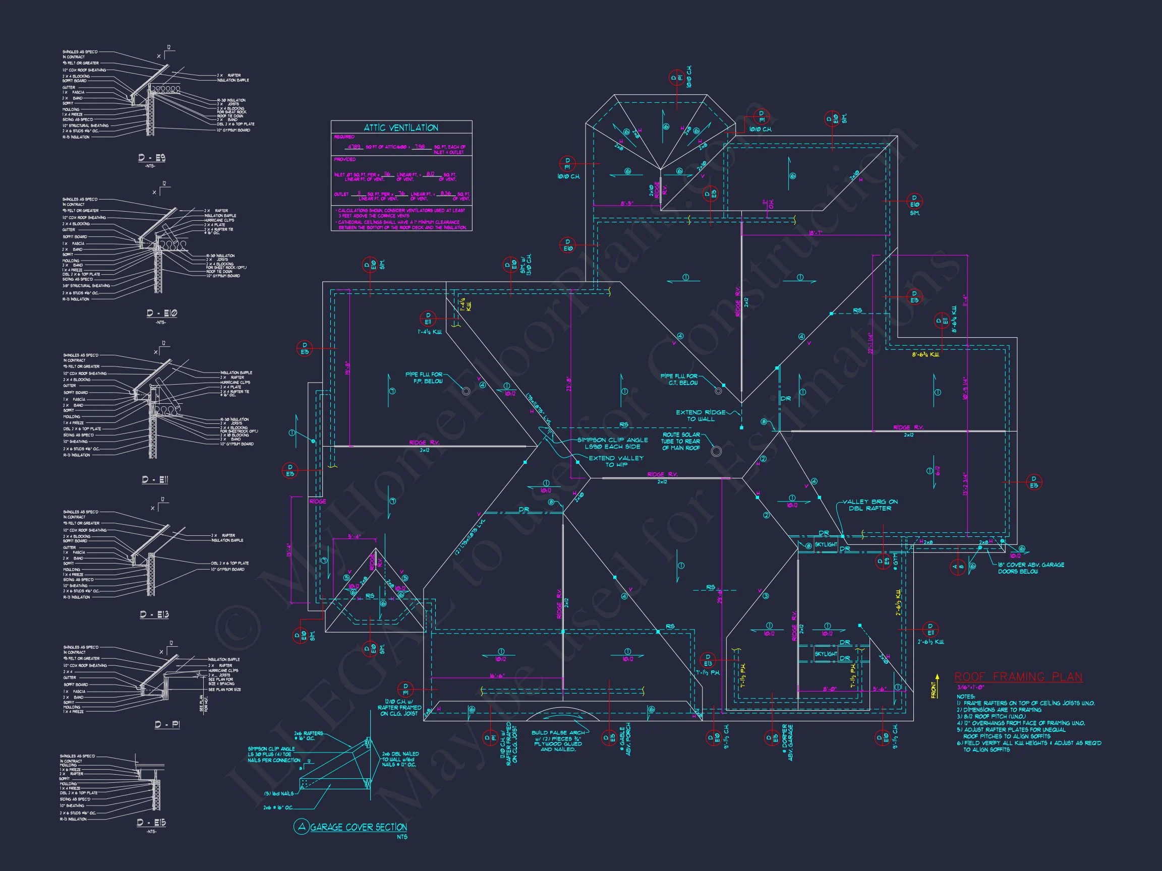 Spacious 1.5 Story house Plan with Blueprint and CAD Designs