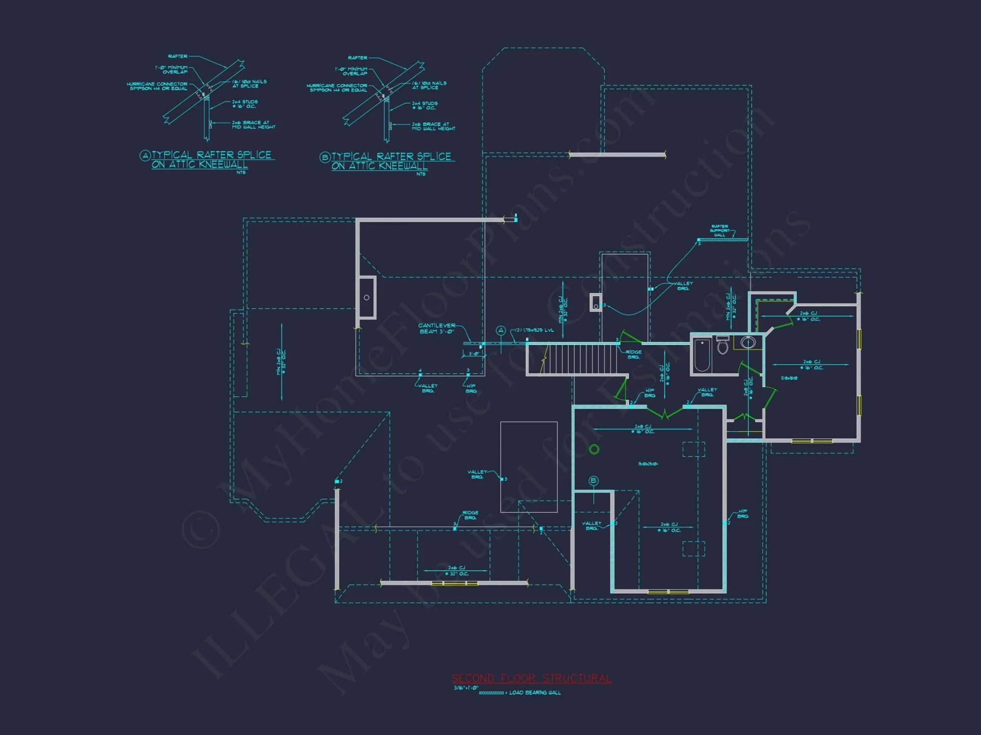 Spacious 1.5 Story house Plan with Blueprint and CAD Designs