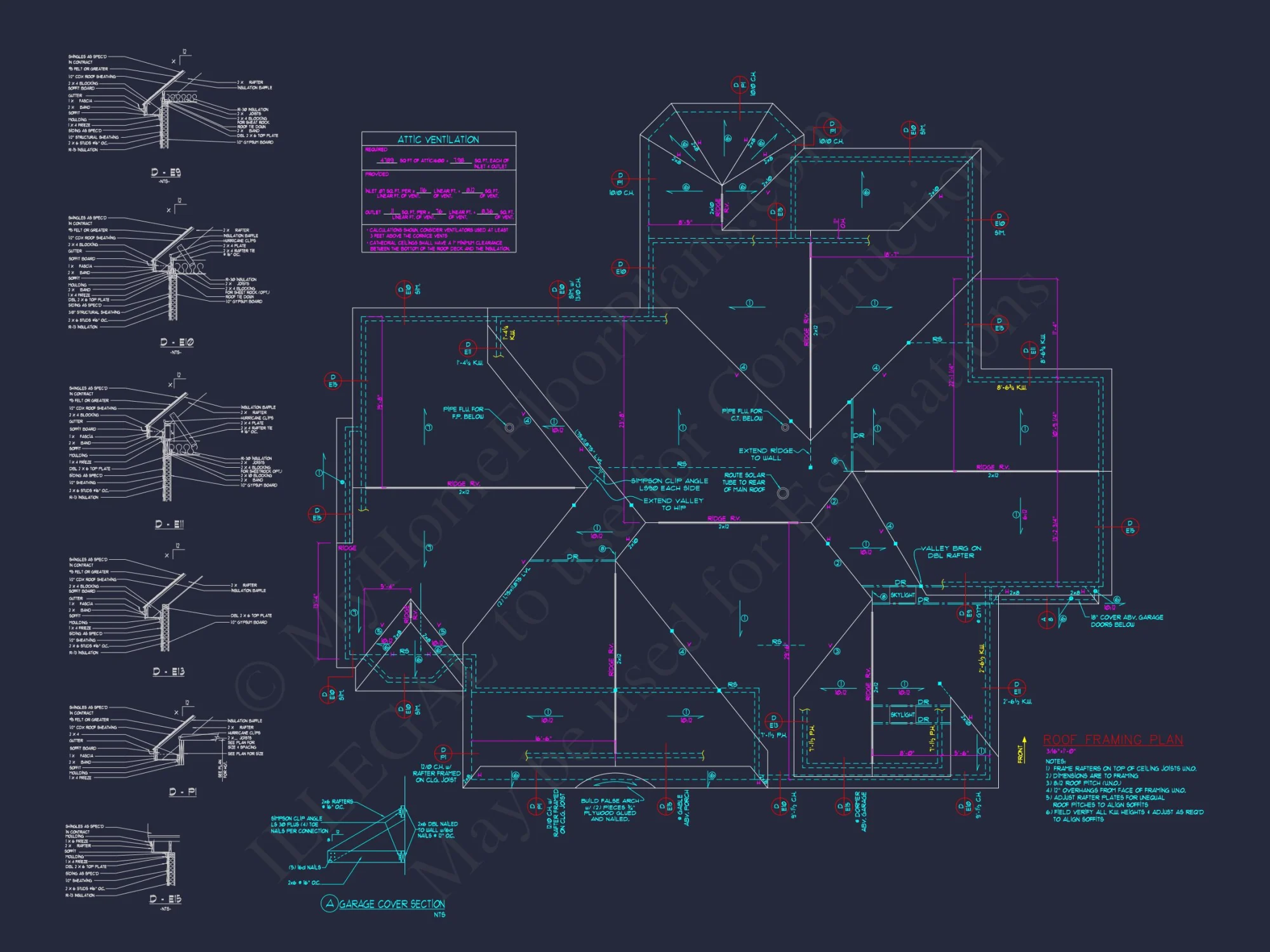 Spacious 1.5 Story house Plan with Blueprint and CAD Designs
