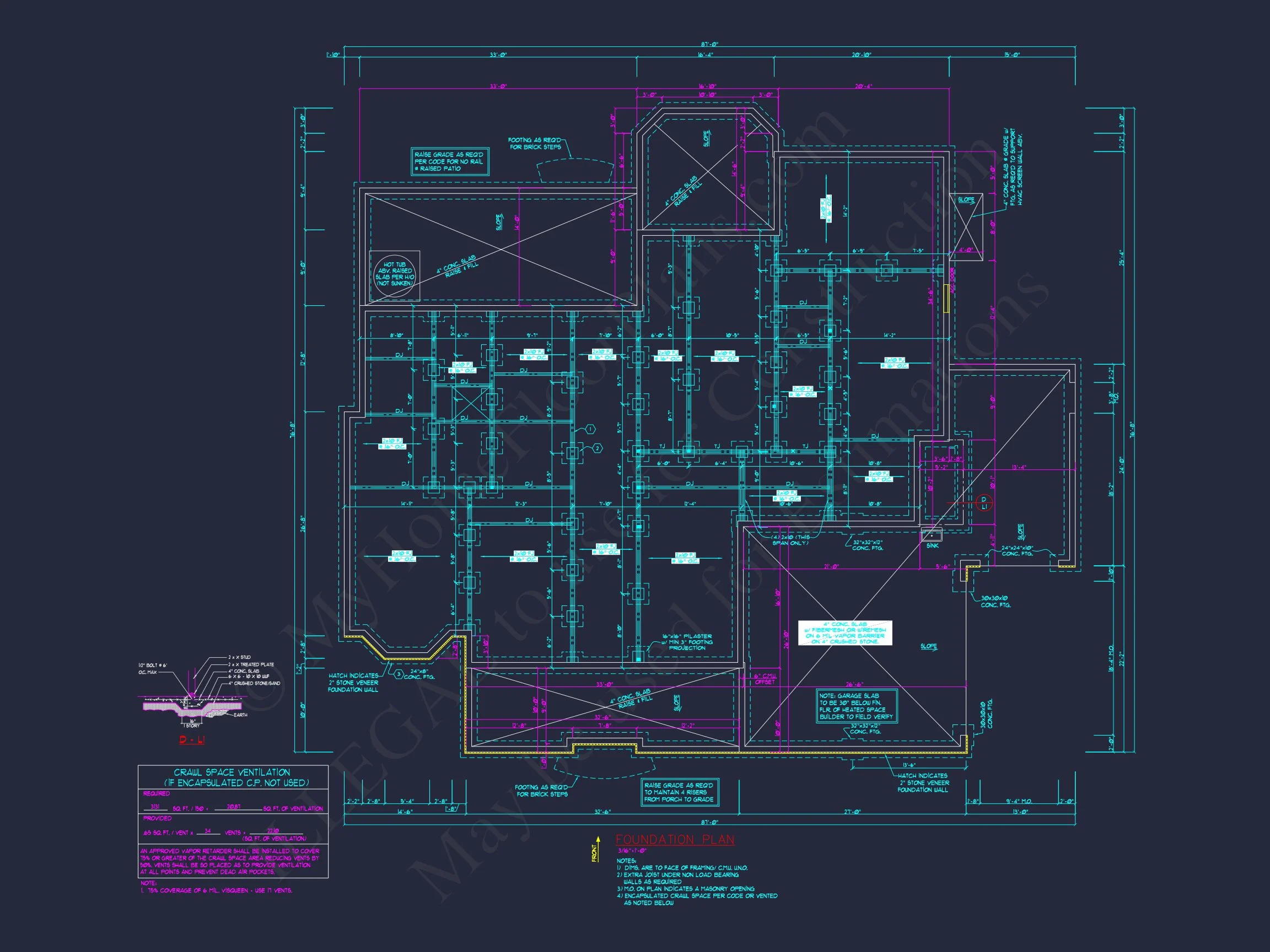 Spacious 1.5 Story house Plan with Blueprint and CAD Designs