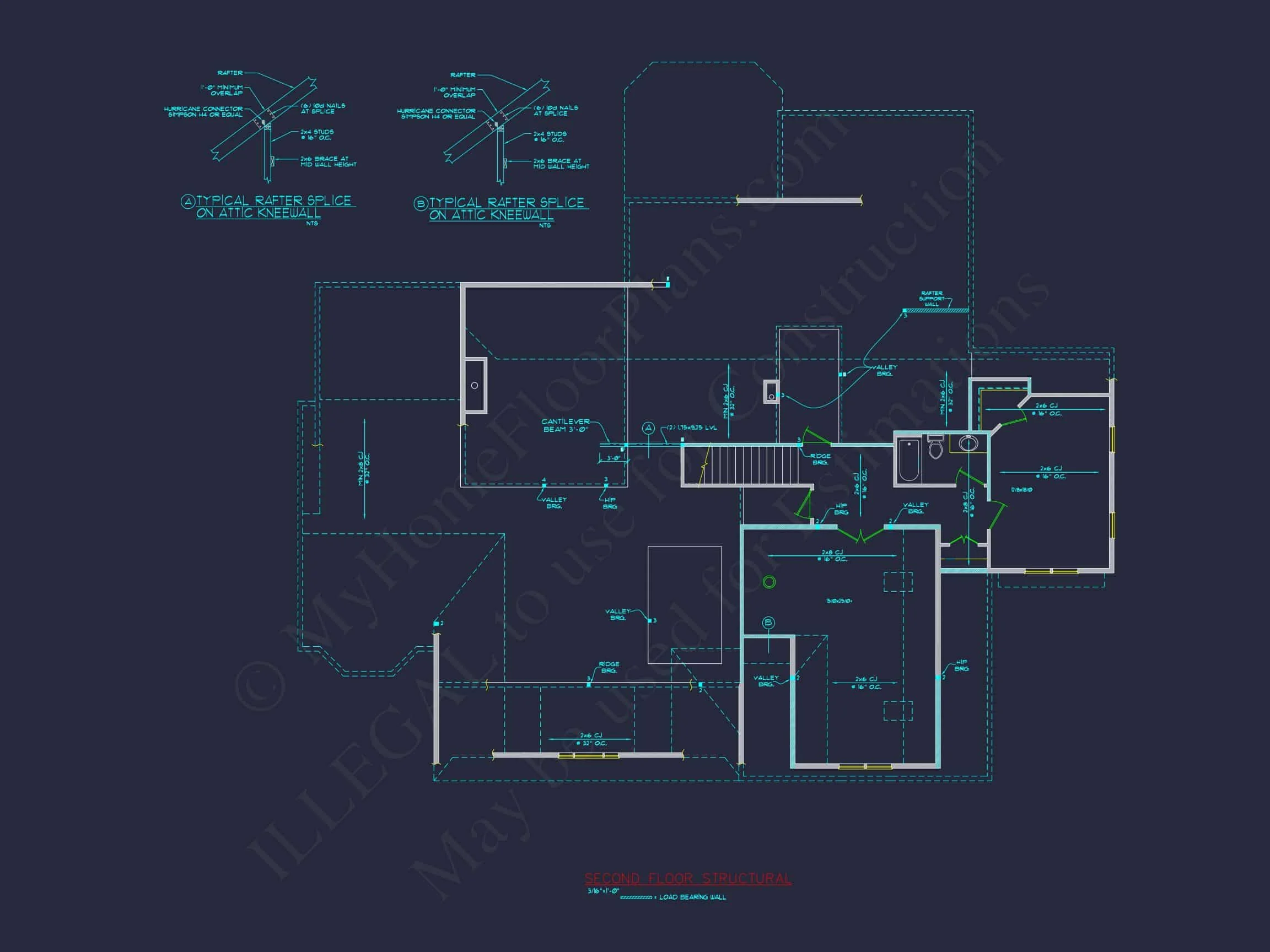 Spacious 1.5 Story house Plan with Blueprint and CAD Designs