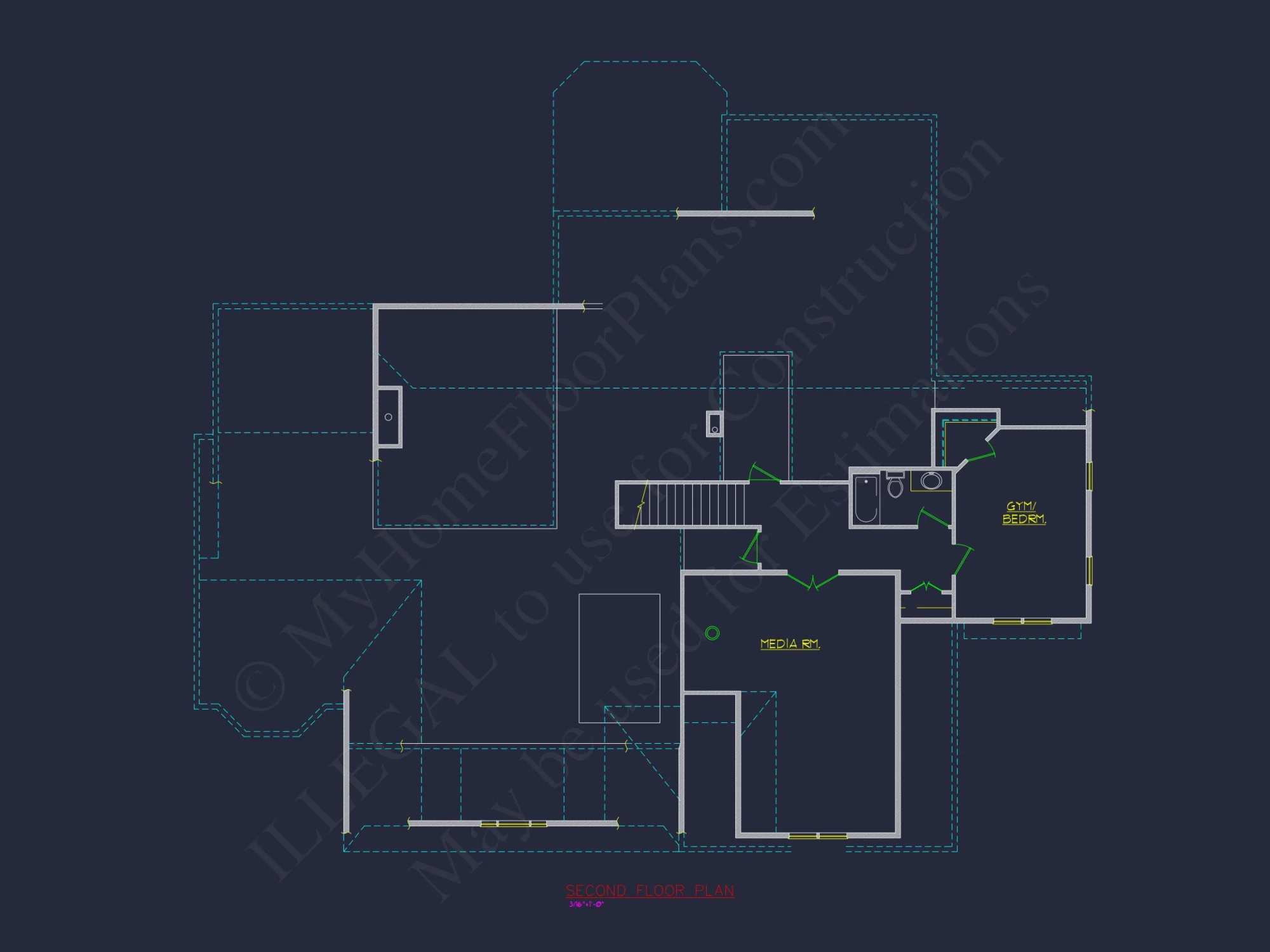 Spacious 1.5 Story house Plan with Blueprint and CAD Designs