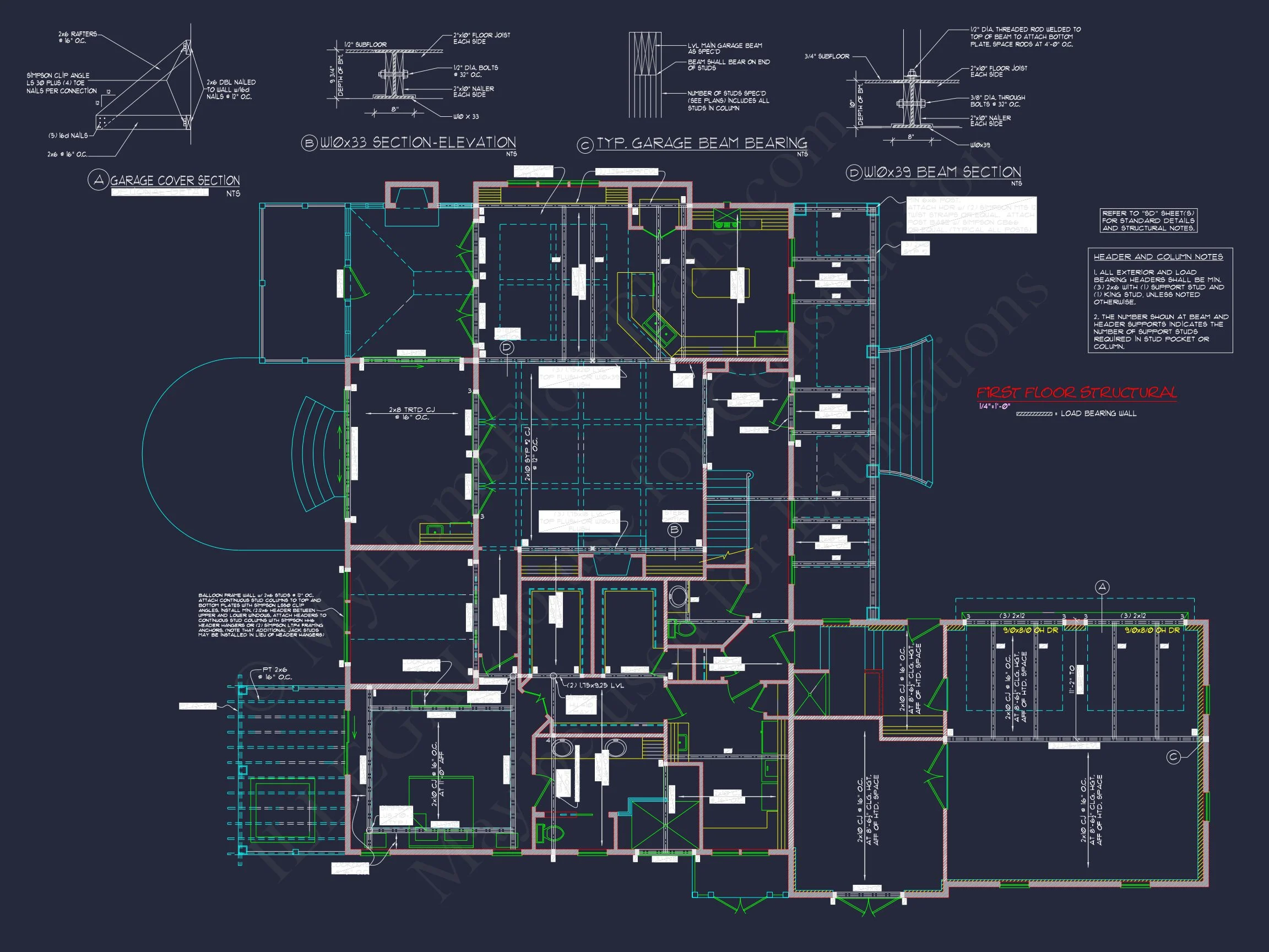 11-1483 HOUSE PLAN - Custom House Plan With 2-Story CAD Designs, Blueprints, Features 10 Custom house Plan With 2-Story CAD Designs, Blueprints, Features