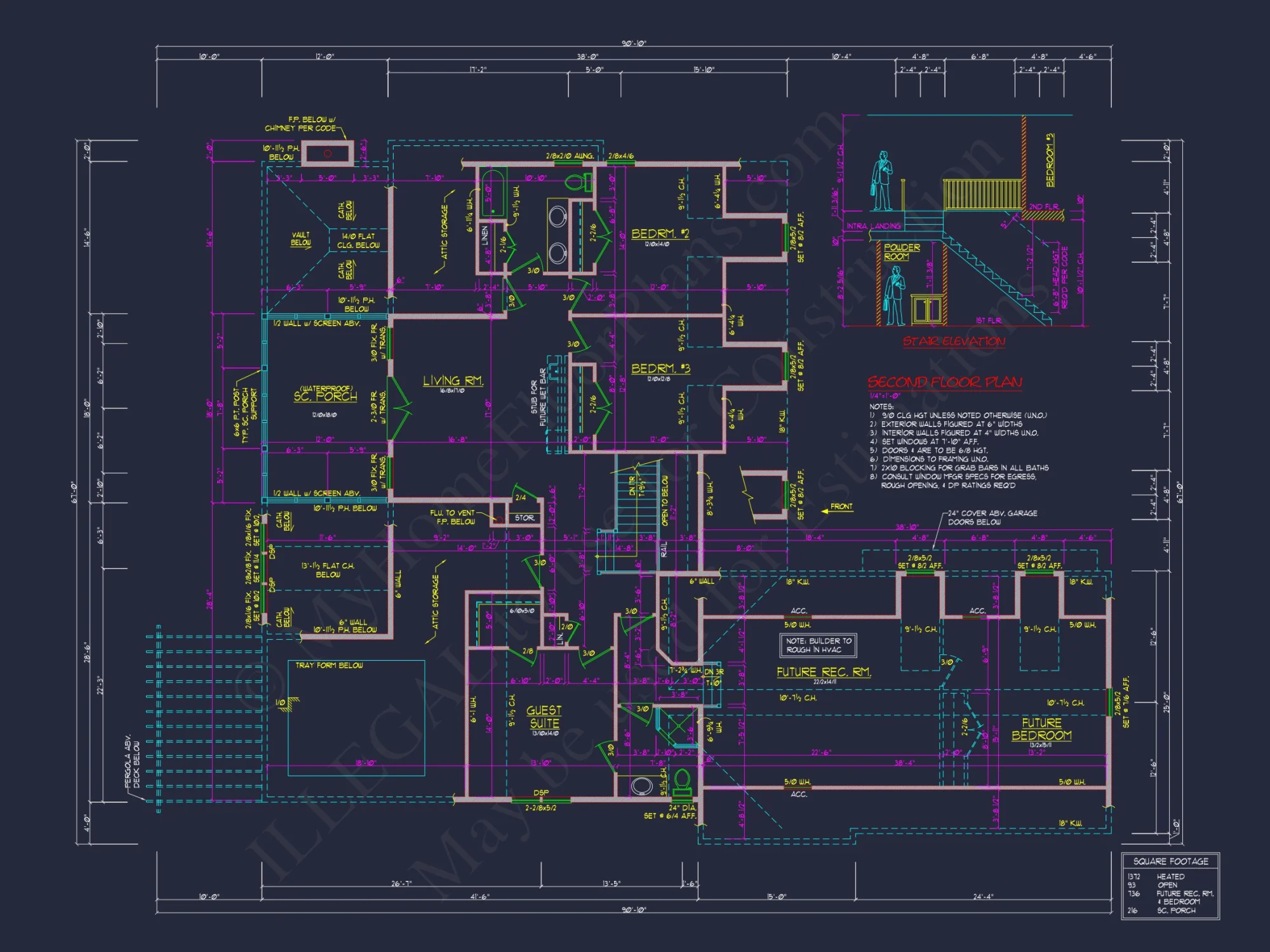 Custom house Plan With 2-Story CAD Designs, Blueprints, Features