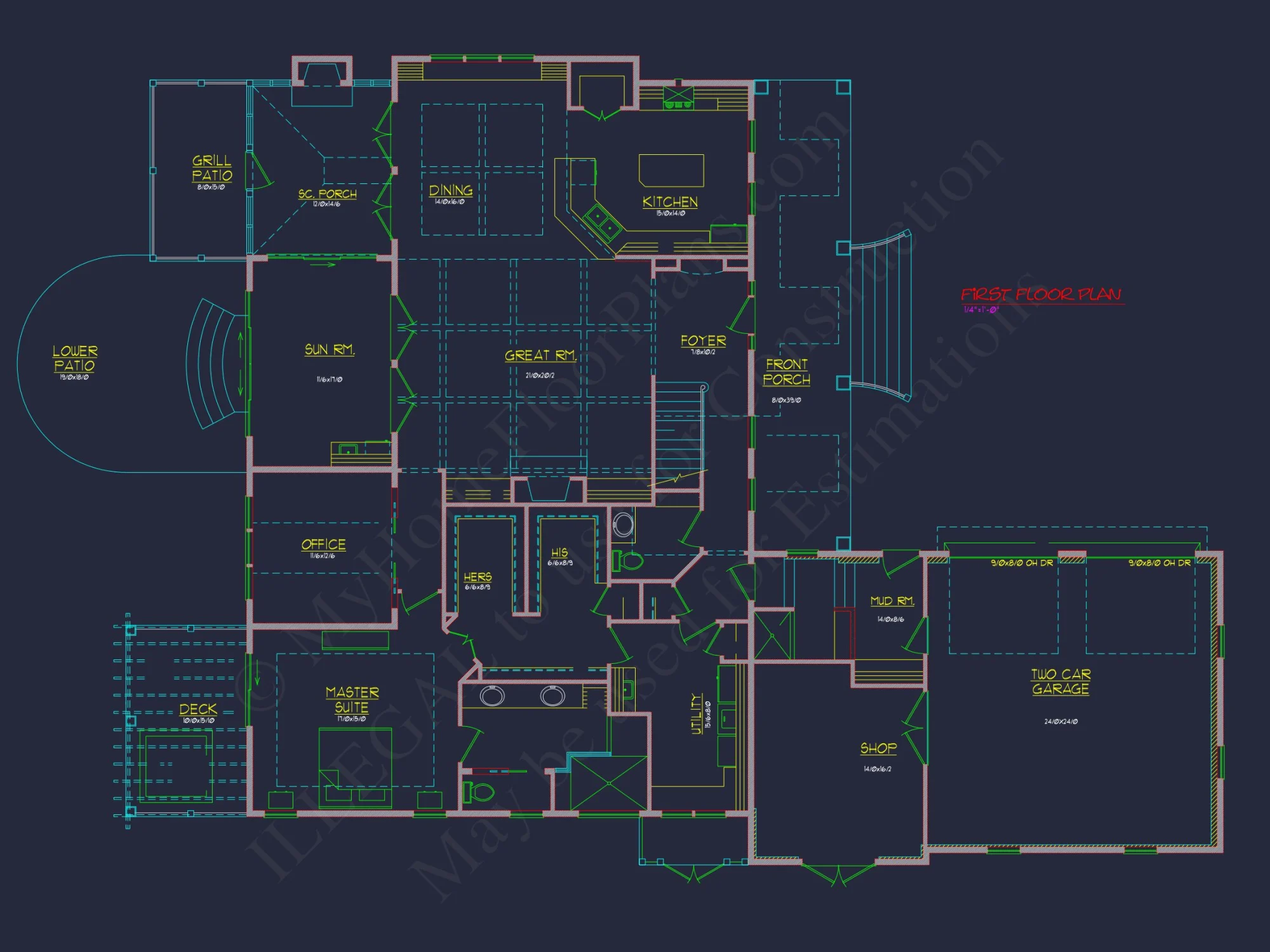 Custom house Plan With 2-Story CAD Designs, Blueprints, Features