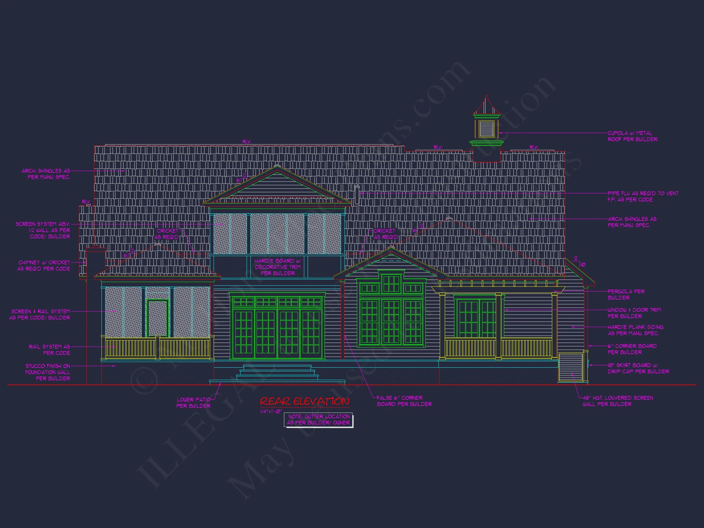 11-1483 HOUSE PLAN - Custom House Plan With 2-Story CAD Designs, Blueprints, Features 3 Custom house Plan With 2-Story CAD Designs, Blueprints, Features