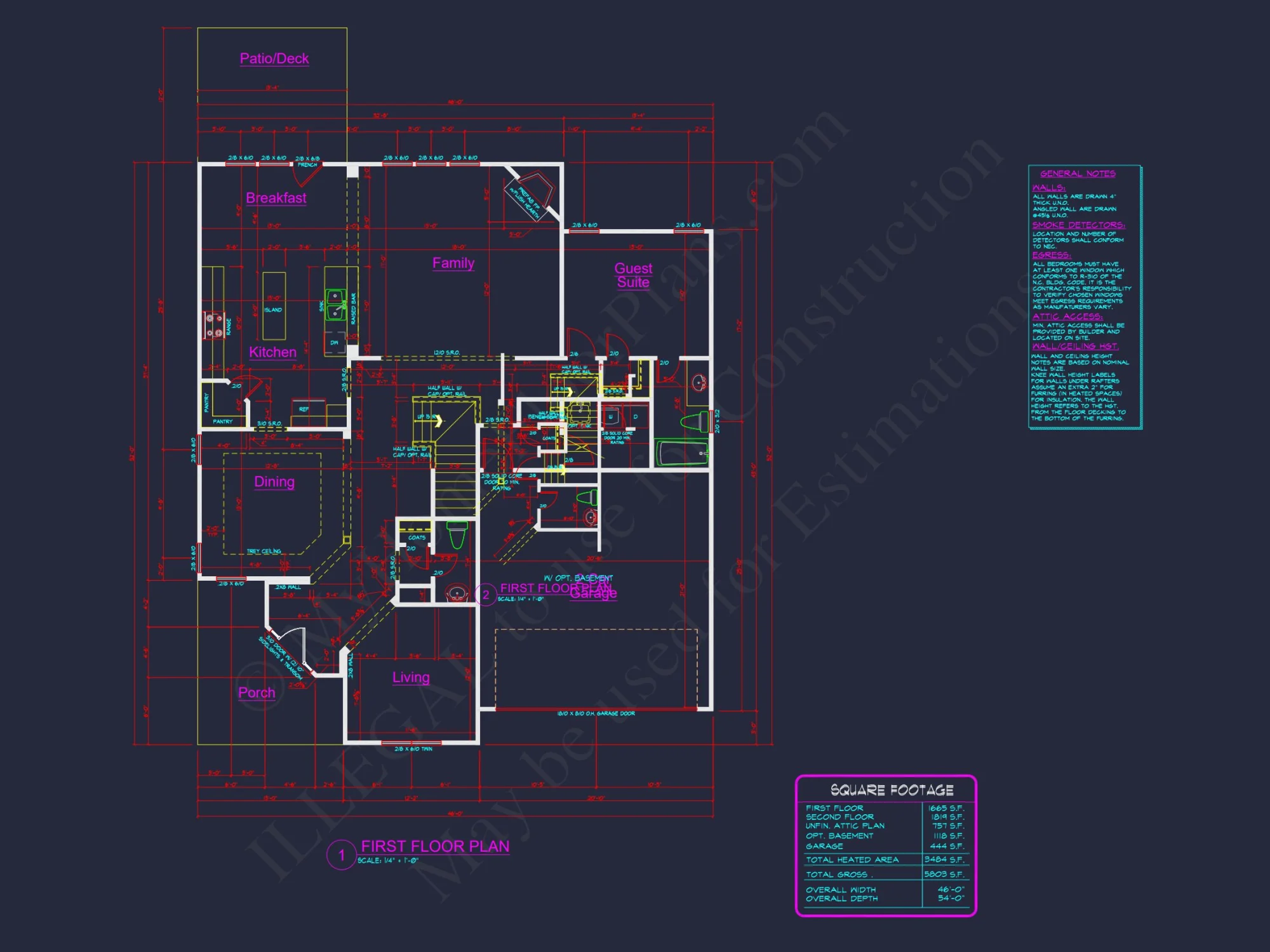 Craftsman house Plan: Floor Plan, CAD, & Architectural Designs