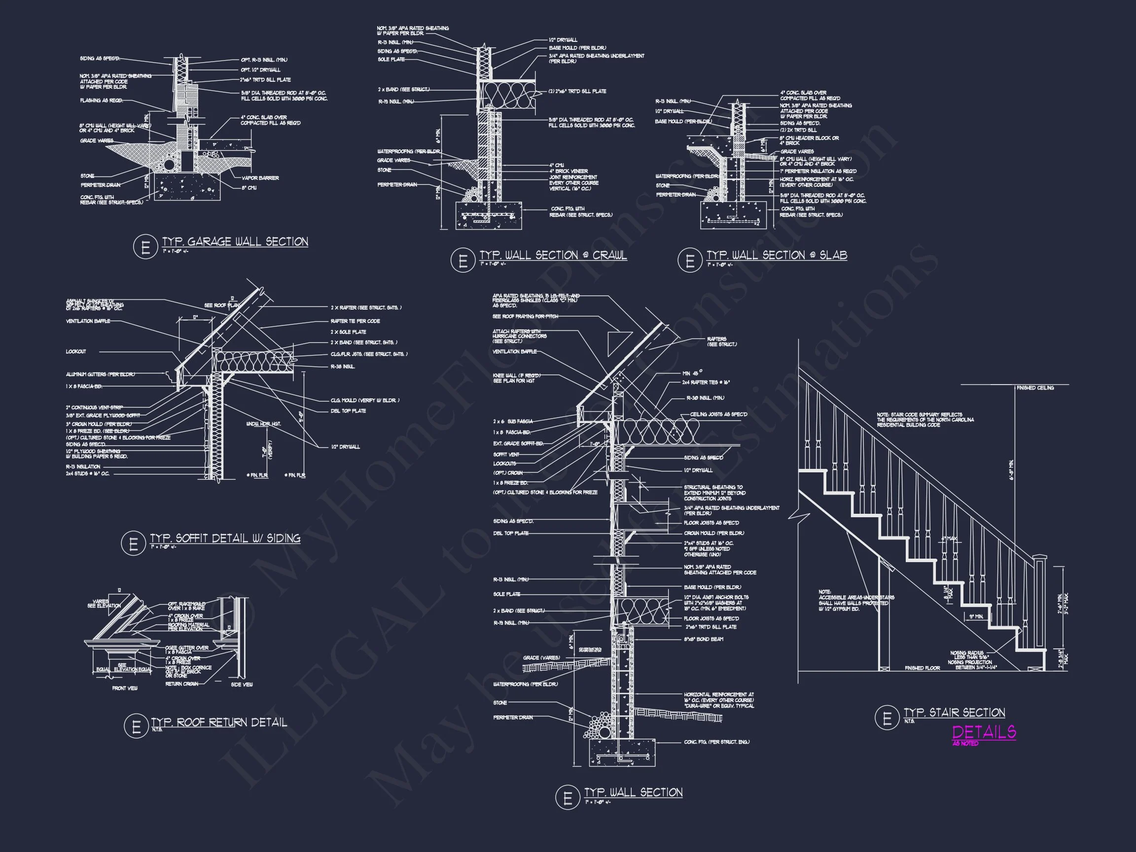 Elegant house Plan with Detailed Blueprint Designs and CAD Architecture