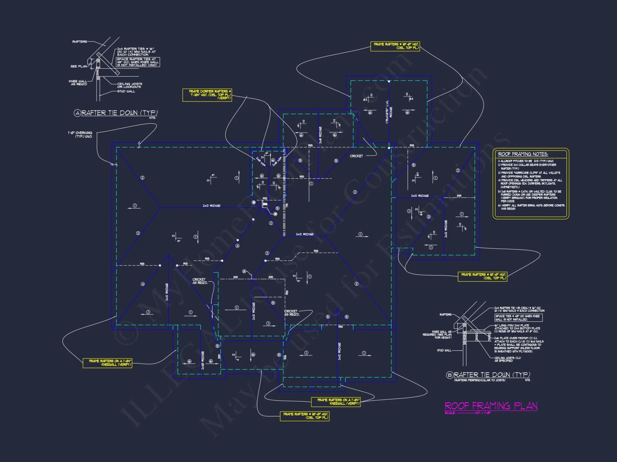 Elegant house Plan with Detailed Blueprint Designs and CAD Architecture