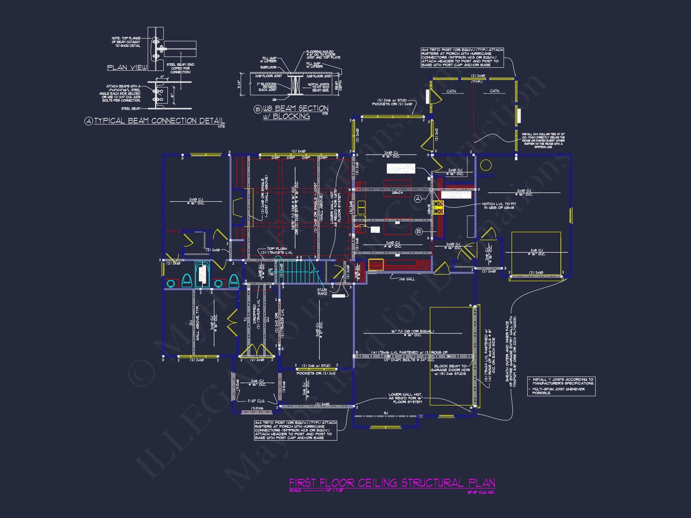 Elegant house Plan with Detailed Blueprint Designs and CAD Architecture