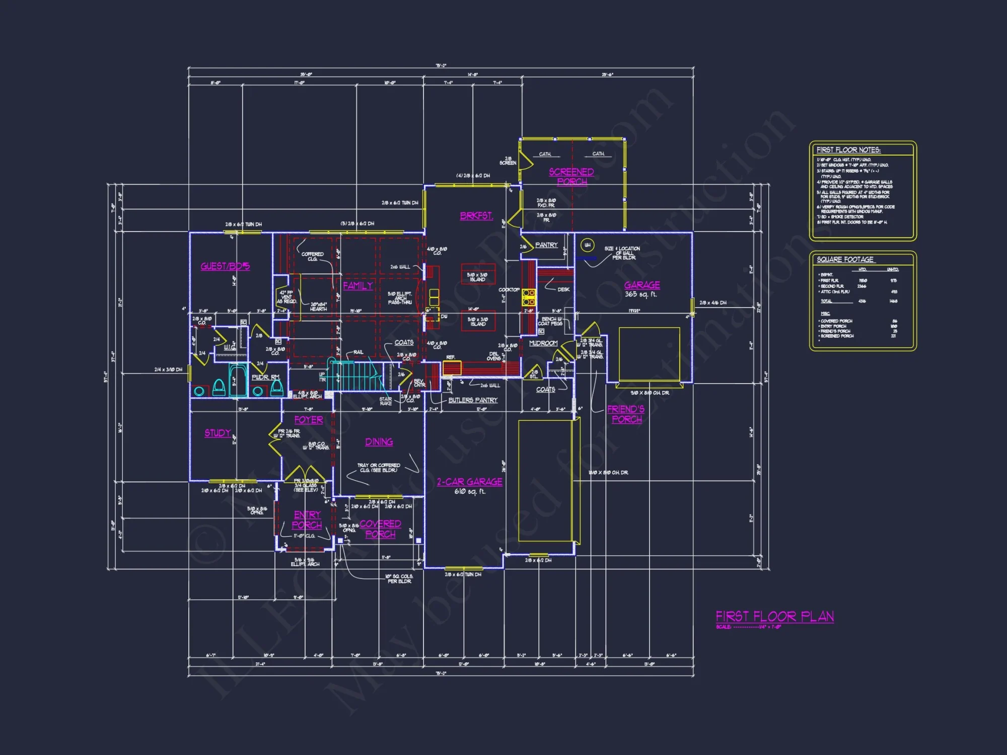 Elegant house Plan with Detailed Blueprint Designs and CAD Architecture