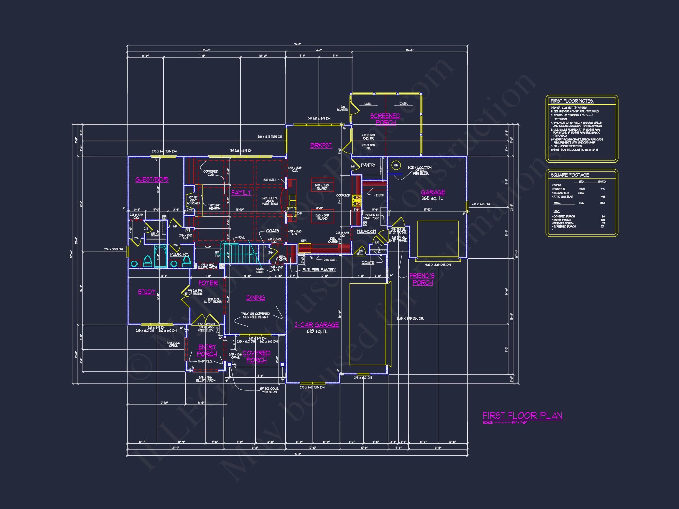 Elegant house Plan with Detailed Blueprint Designs and CAD Architecture