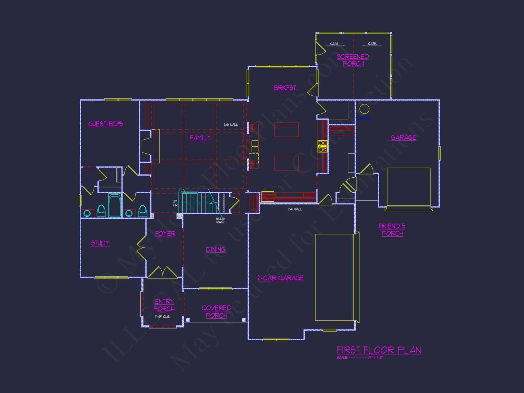 Elegant house Plan with Detailed Blueprint Designs and CAD Architecture