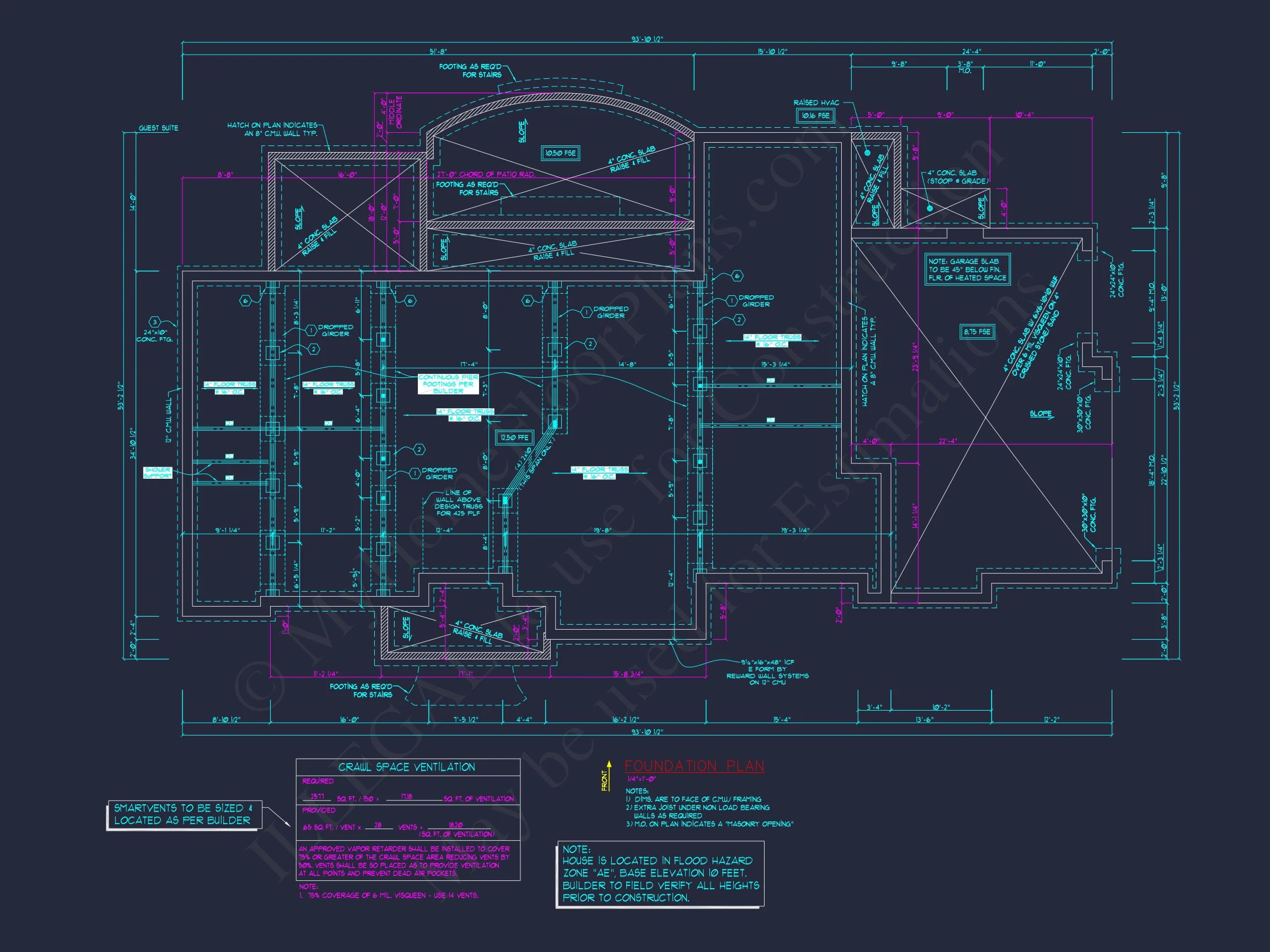 Spacious house Plan with Detailed Floor Plan and CAD Designs