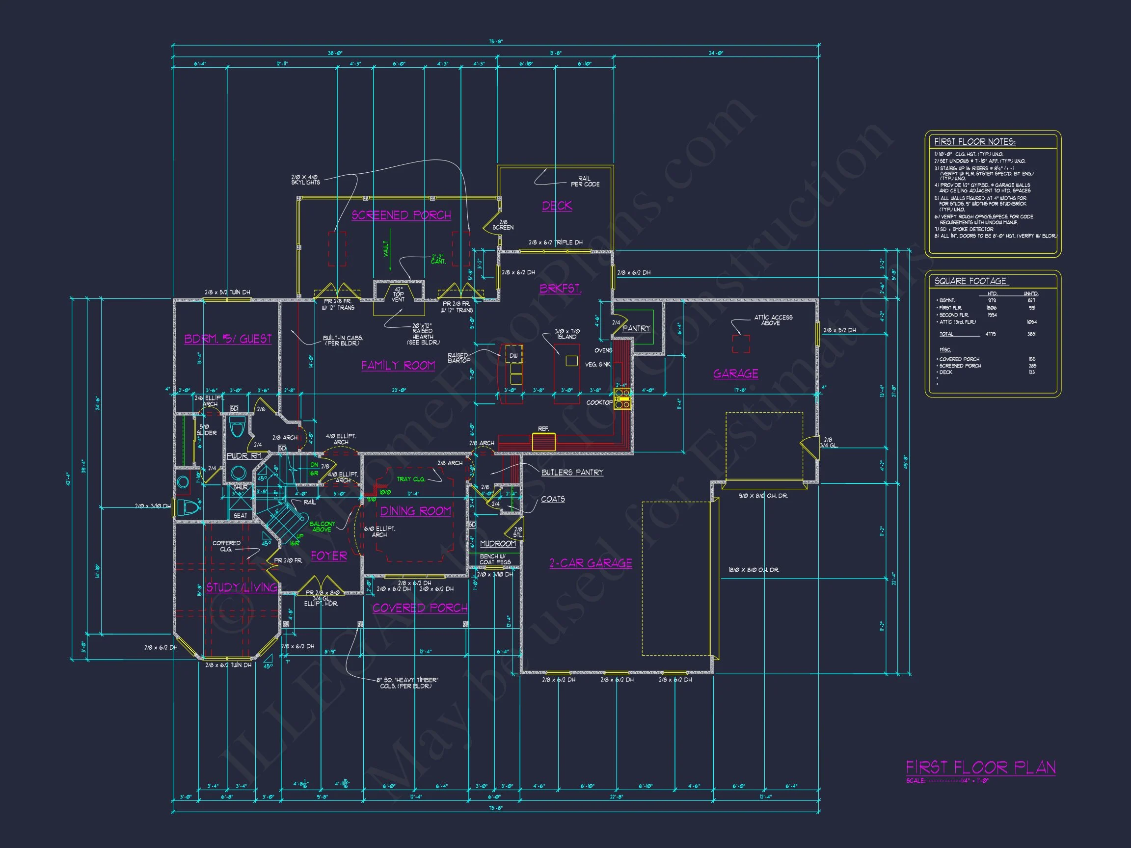 Stunning house Plan with Open Floor Plan and CAD Designs