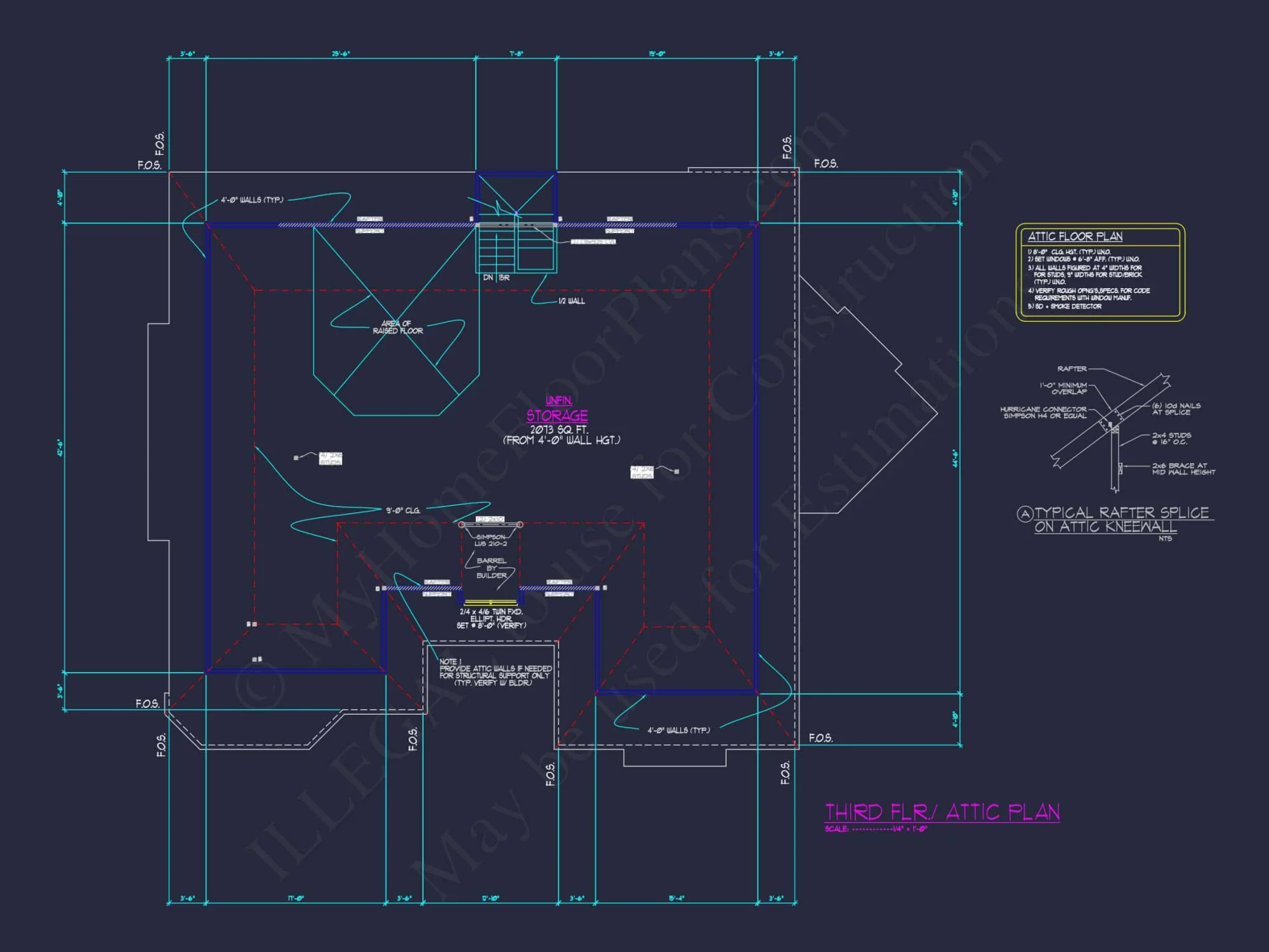 Luxury house Plan with 3 Floors, CAD Designs & Blueprint