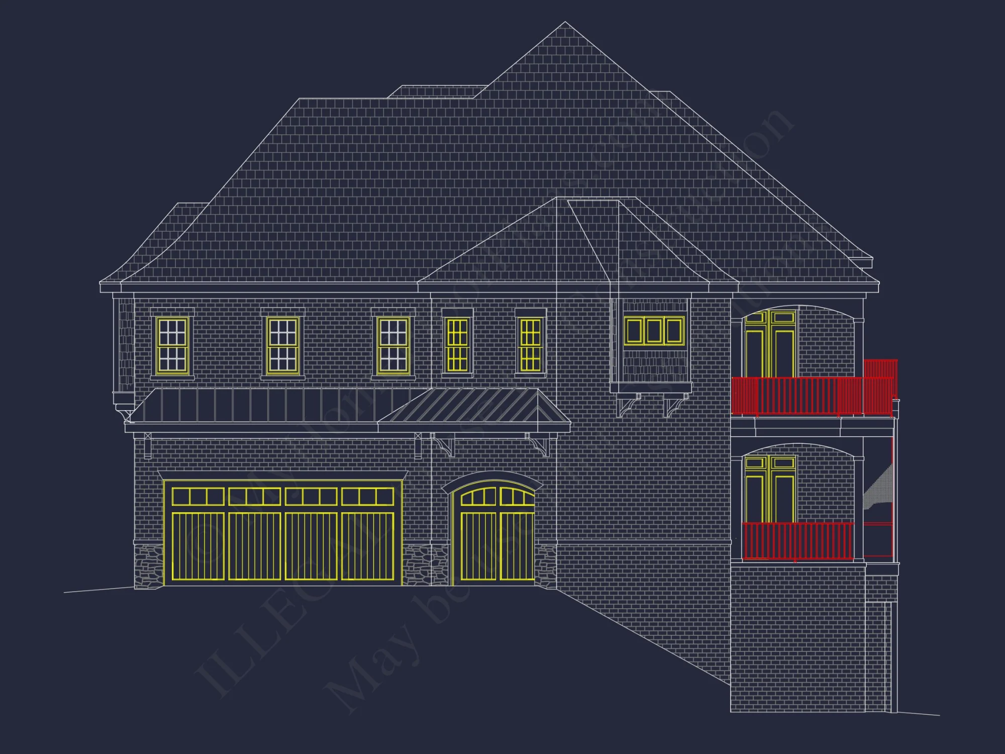 Luxury house Plan with 3 Floors, CAD Designs & Blueprint