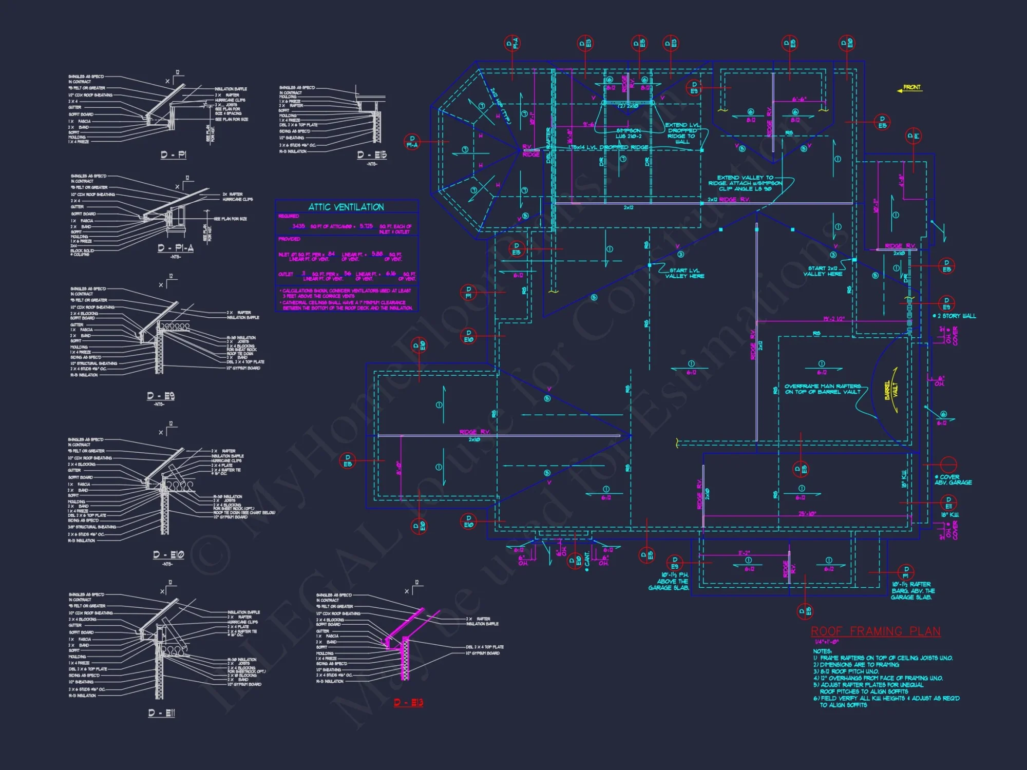 Craftsman house Plan with 2 Floors, CAD Blueprints, and Modern Features