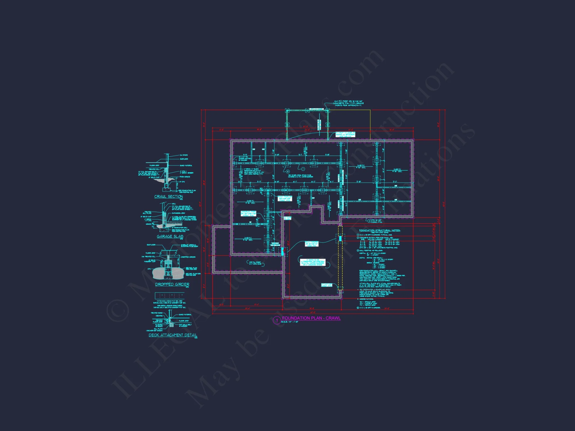 Modern Craftsman house Floor Plan: Detailed CAD & Blueprint Designs