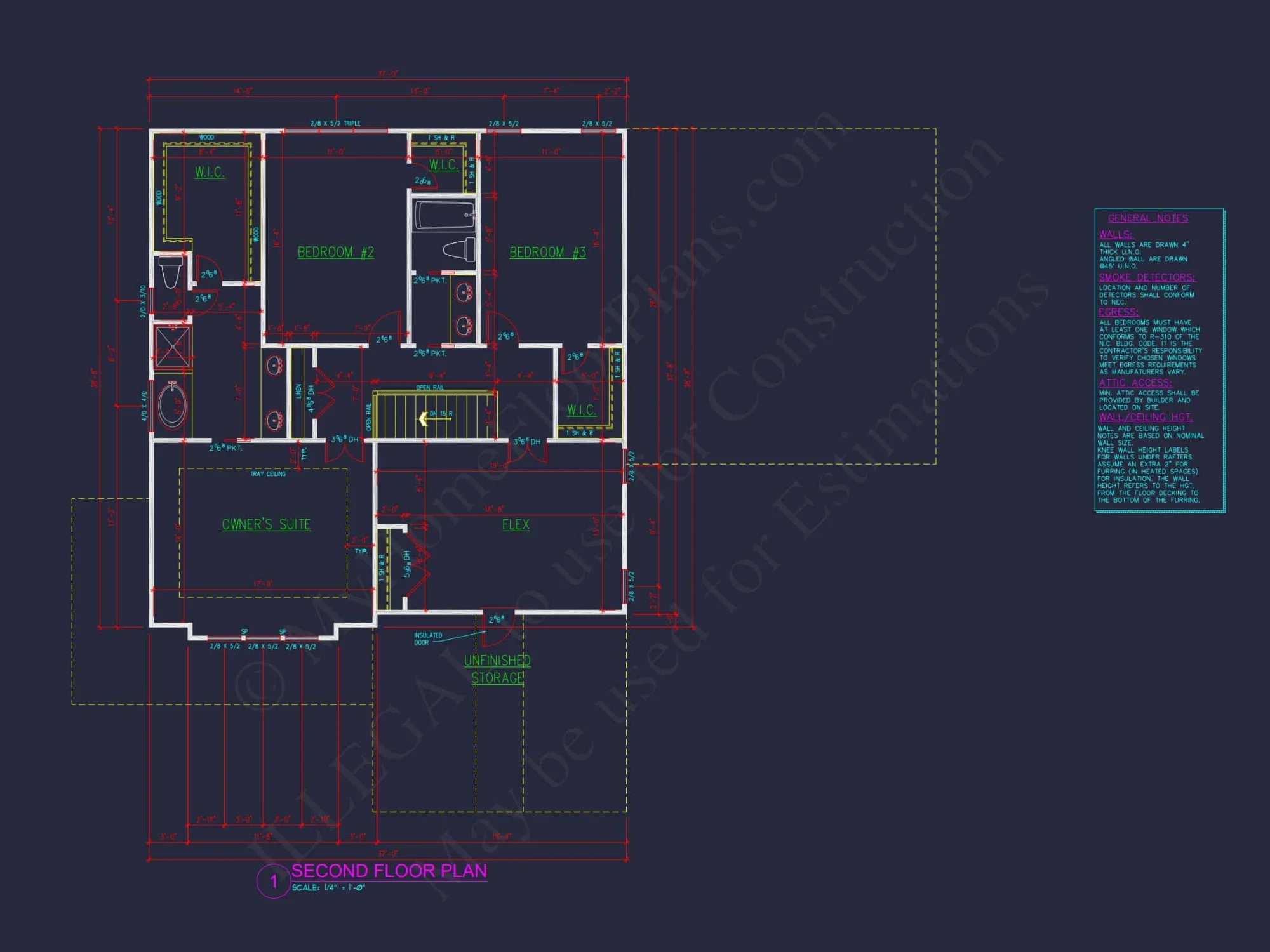 Modern Craftsman house Floor Plan: Detailed CAD & Blueprint Designs