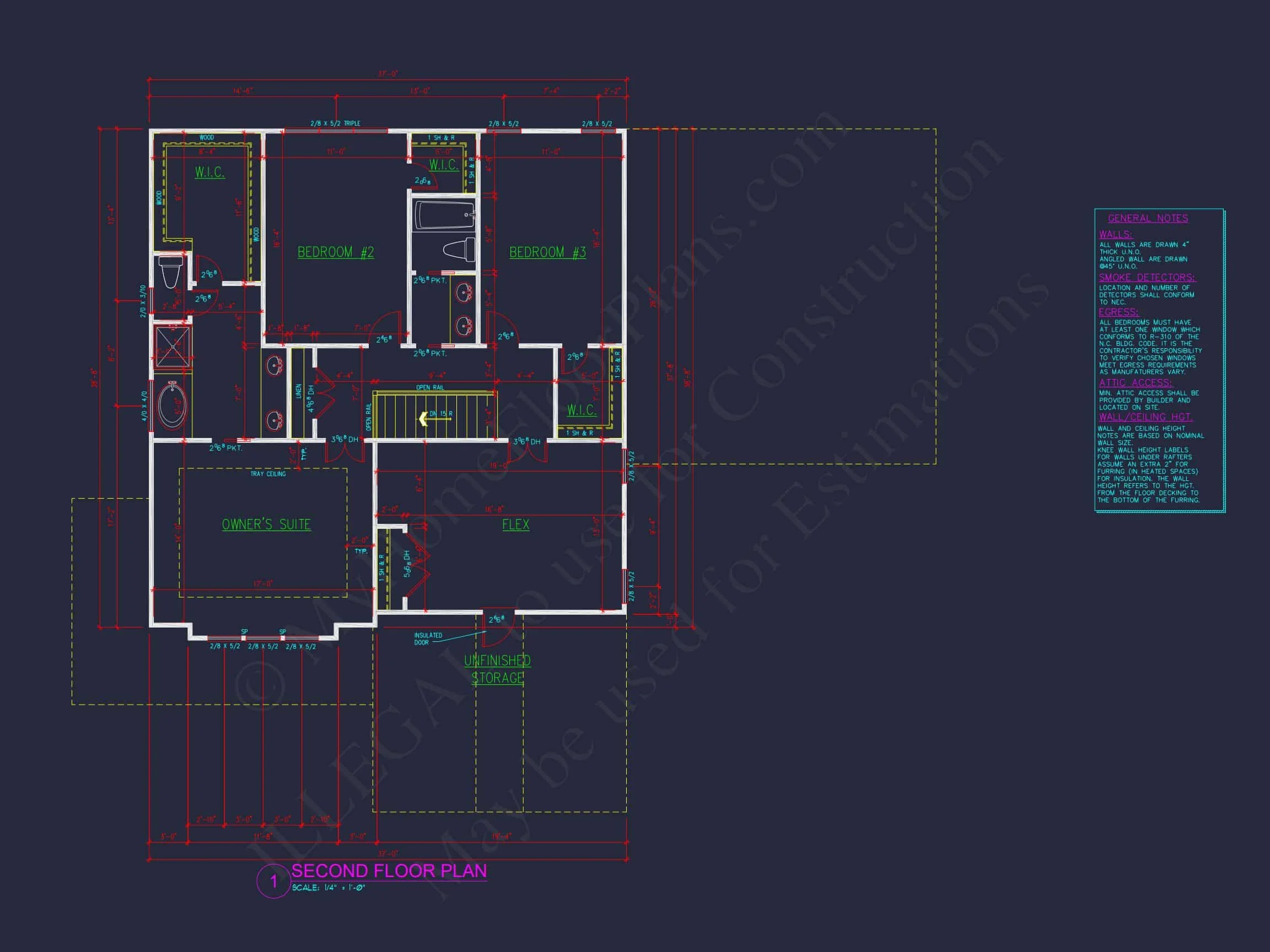 Modern Craftsman house Floor Plan: Detailed CAD & Blueprint Designs