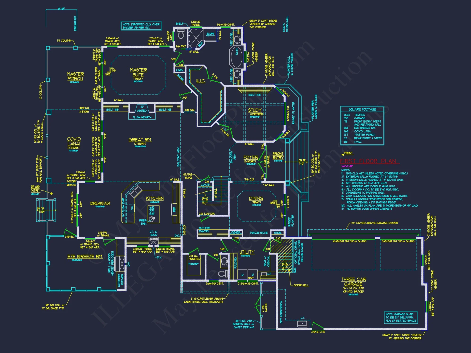 Luxury house Plan with CAD Blueprints and Detailed Designs