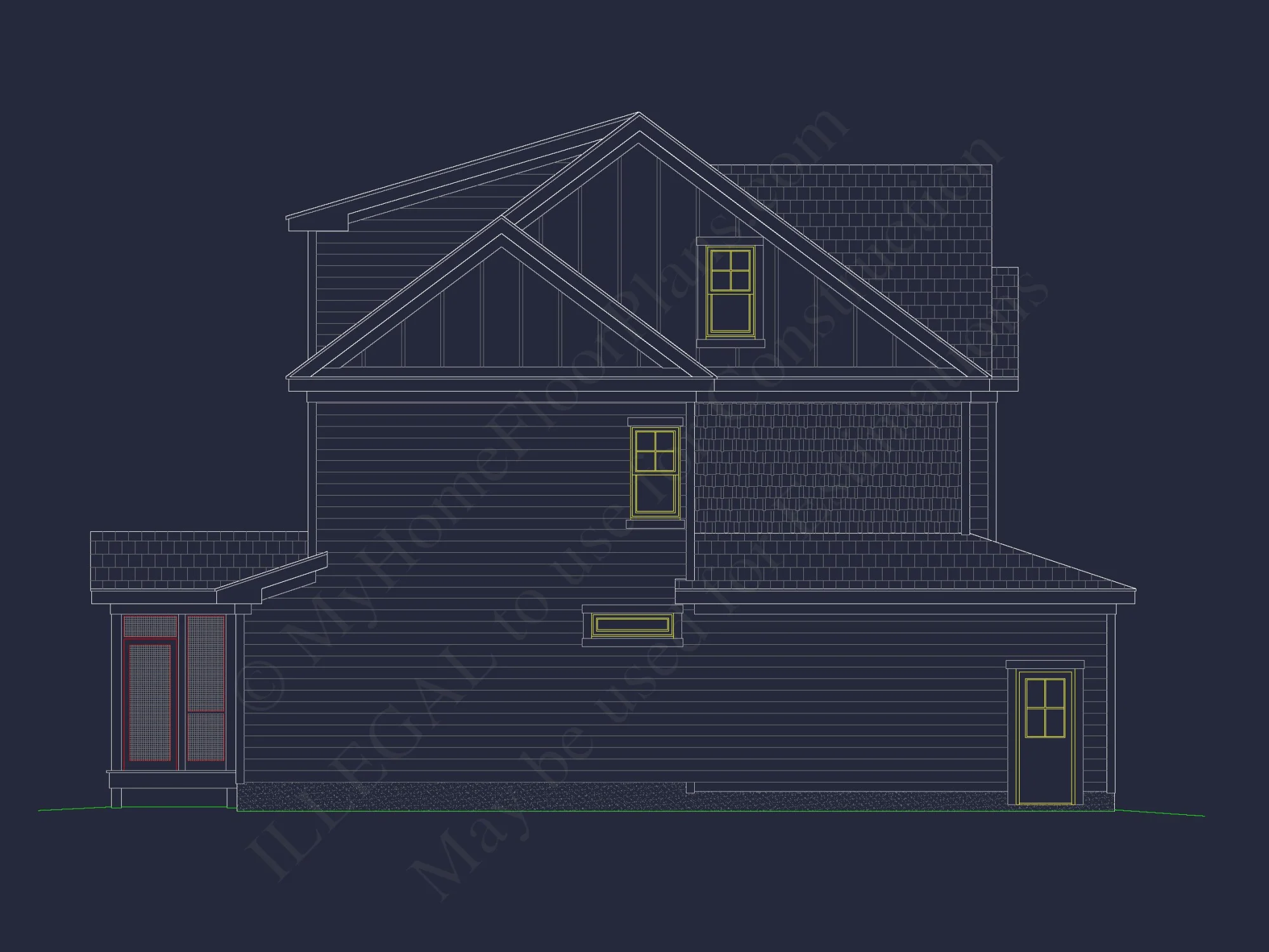 Charming house CAD Blueprint