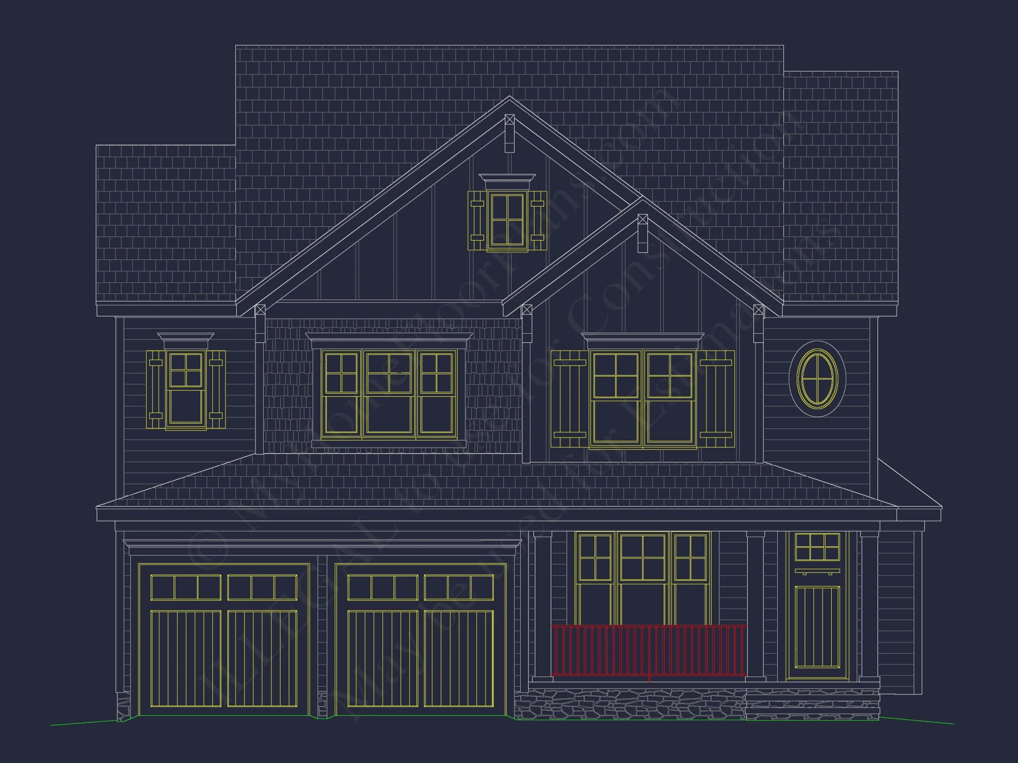 2.5-Floor Craftsman Plan