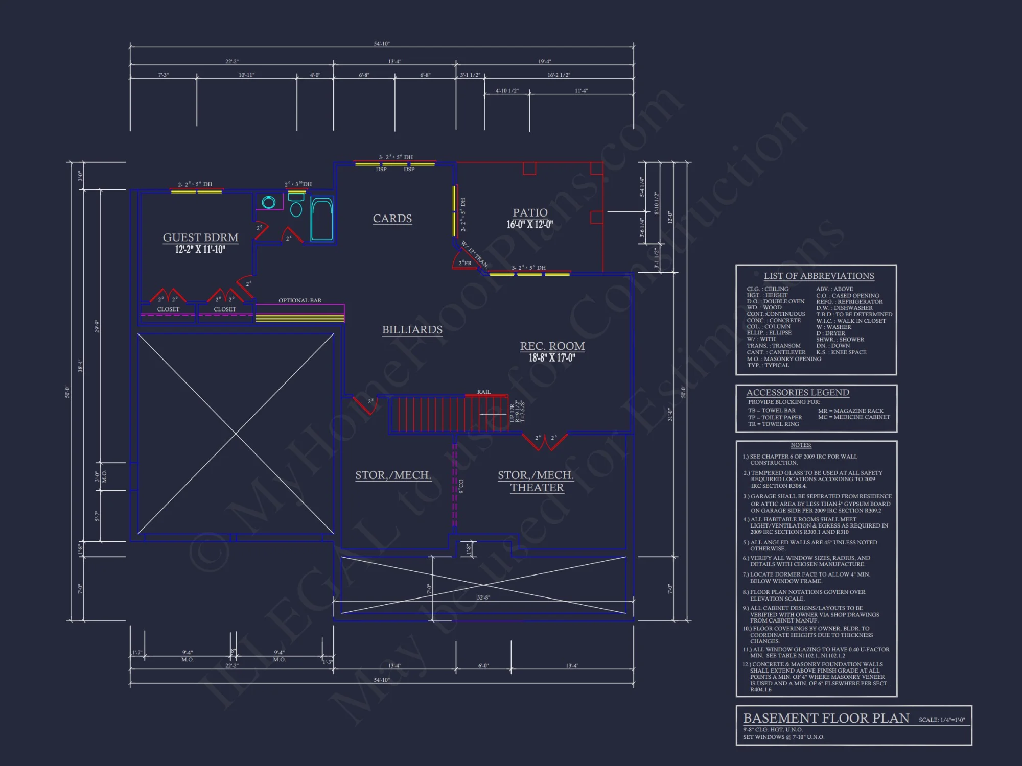 Traditional 4 Bedroom house Plan with 2 Car Garage