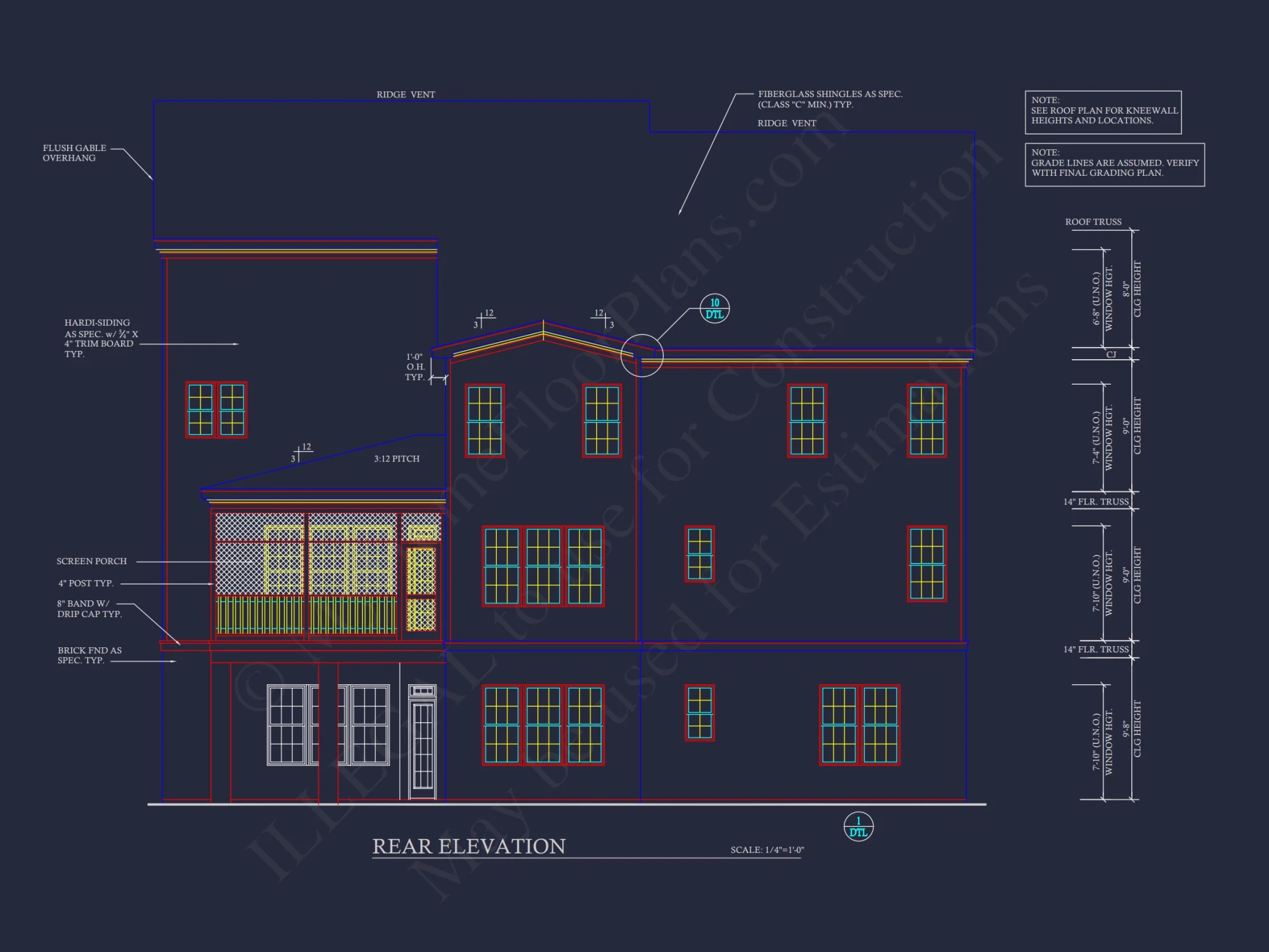 Traditional 4 Bedroom house Plan with 2 Car Garage