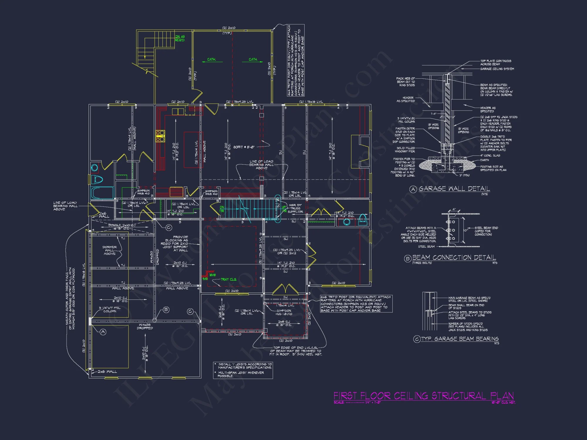 Elegant house Plan with Detailed Blueprints and 2-Story Design
