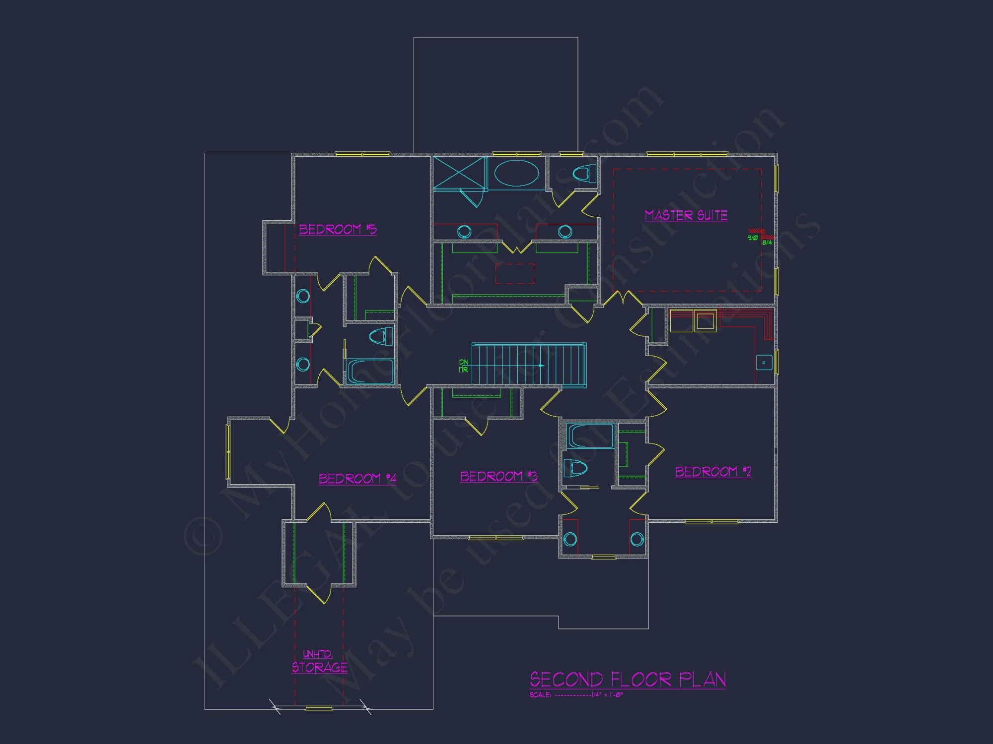 Elegant house Plan with Detailed Blueprints and 2-Story Design