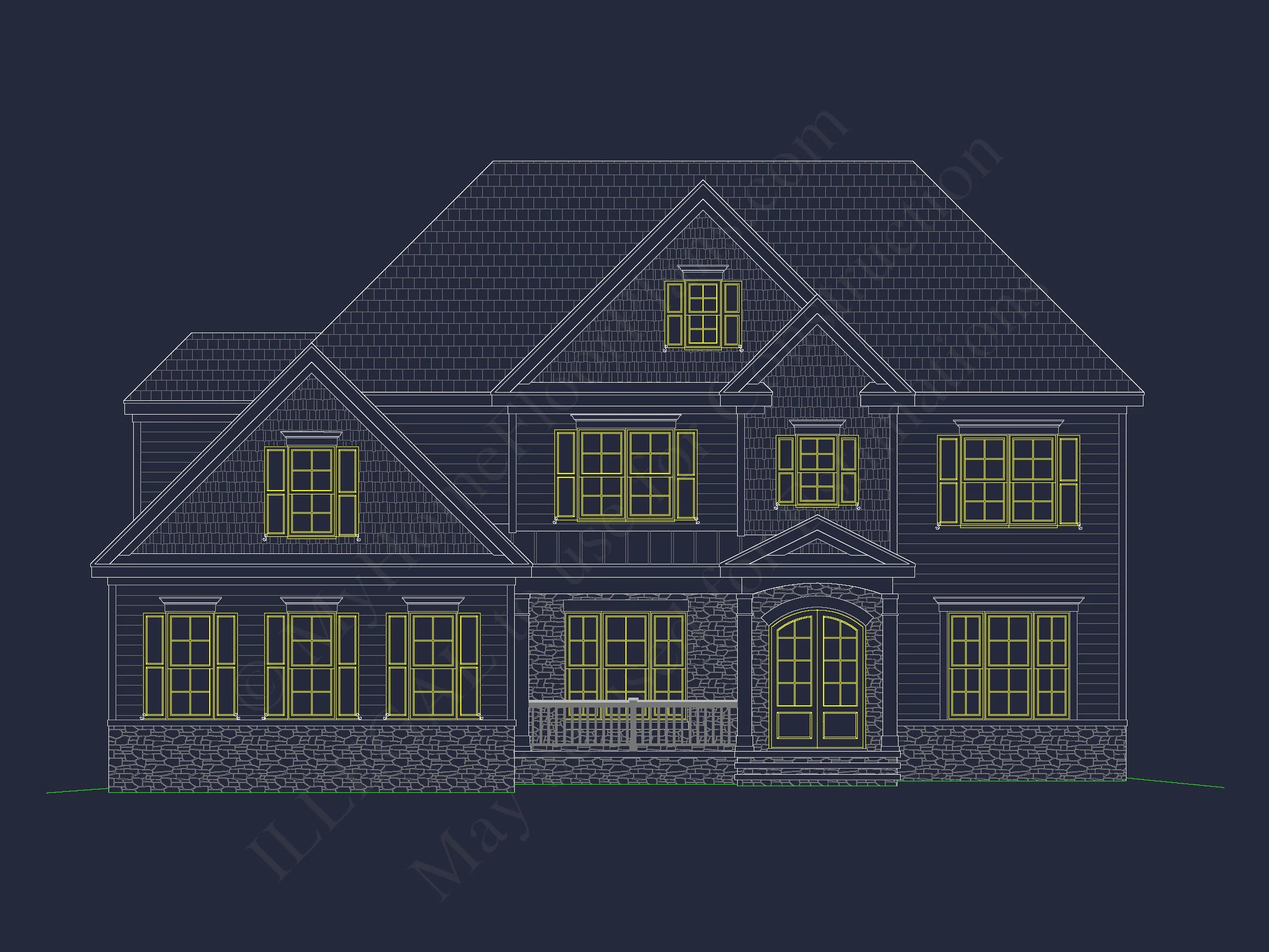 10-1680 HOUSE PLAN - Elegant House Plan with Detailed Blueprints and 2-Story Design 4 Elegant house Plan with Detailed Blueprints and 2-Story Design