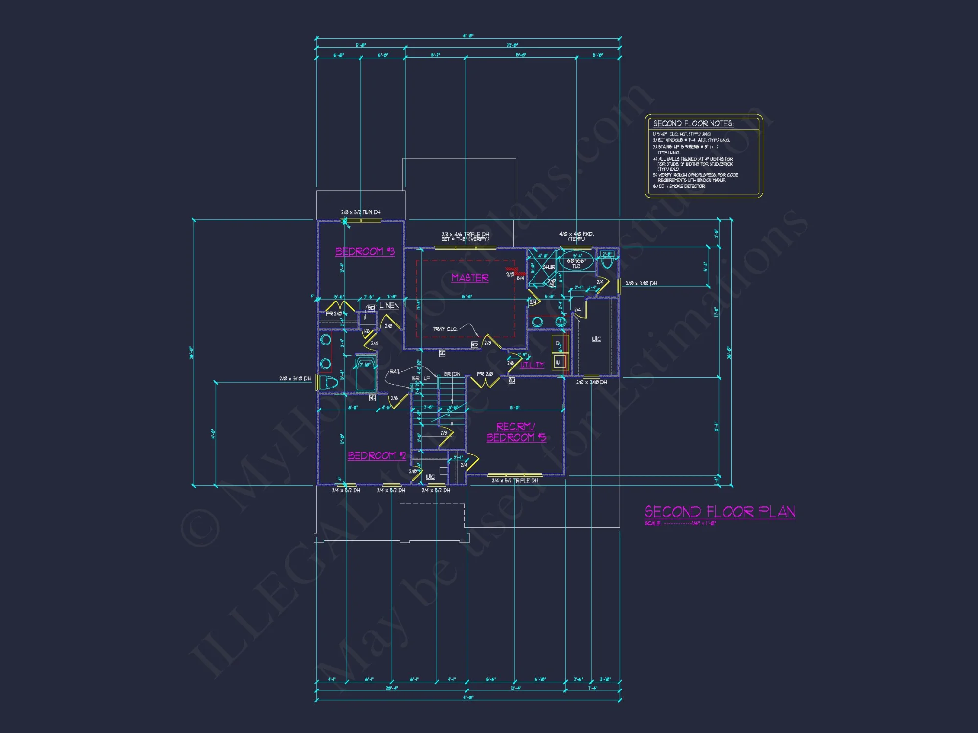 Stunning house Floor Plan with 2.5 Floors & CAD Blueprints