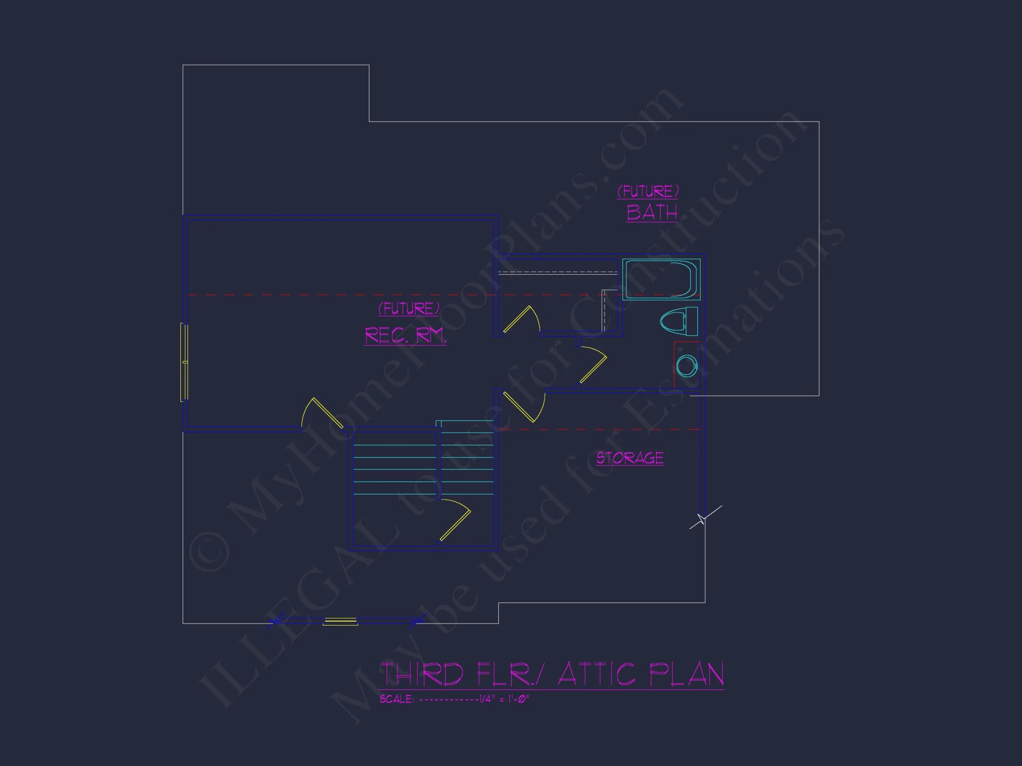 Stunning house Floor Plan with 2.5 Floors & CAD Blueprints