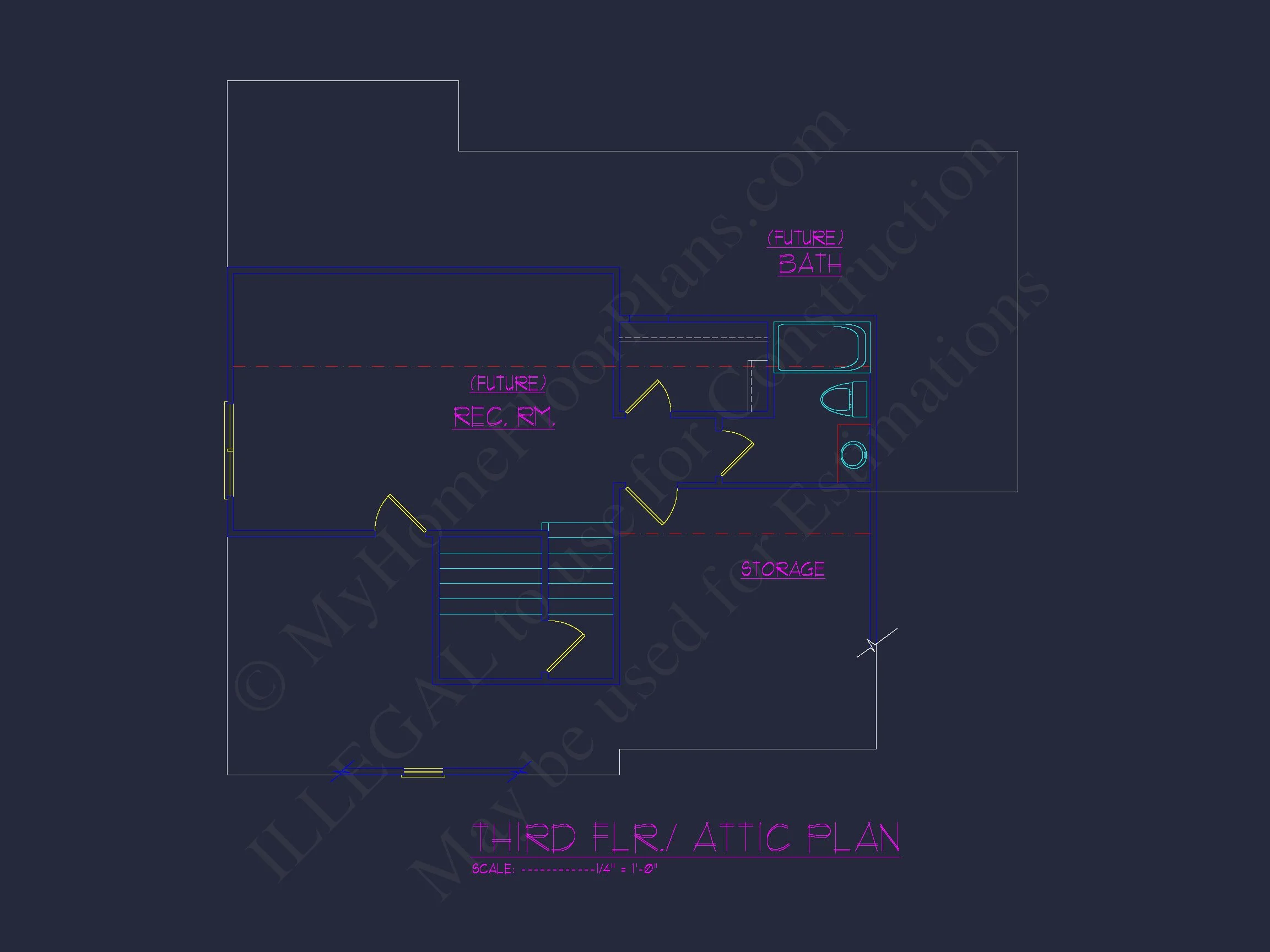 10-1620 HOUSE PLAN - Stunning House Floor Plan with 2.5 Floors & CAD Blueprints 7 Stunning house Floor Plan with 2.5 Floors & CAD Blueprints
