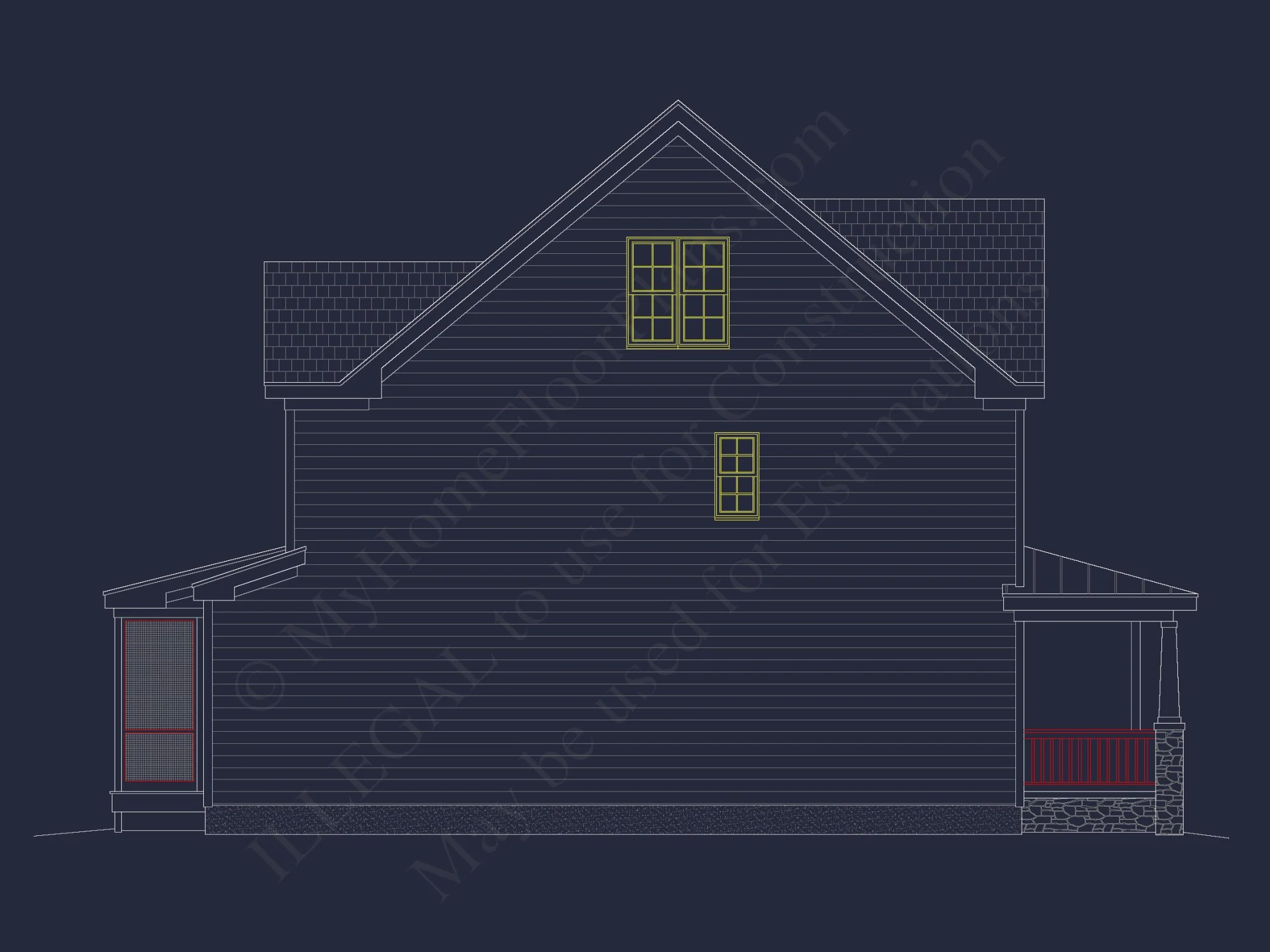 Stunning house Floor Plan with 2.5 Floors & CAD Blueprints