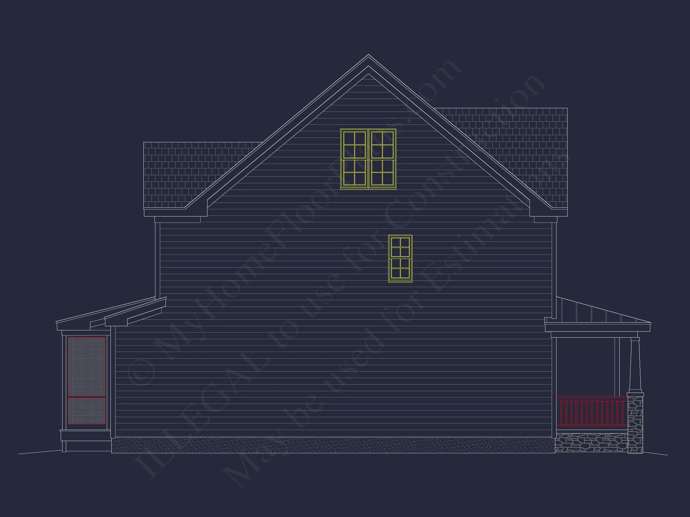 10-1620 HOUSE PLAN - Stunning House Floor Plan with 2.5 Floors & CAD Blueprints 4 Stunning house Floor Plan with 2.5 Floors & CAD Blueprints