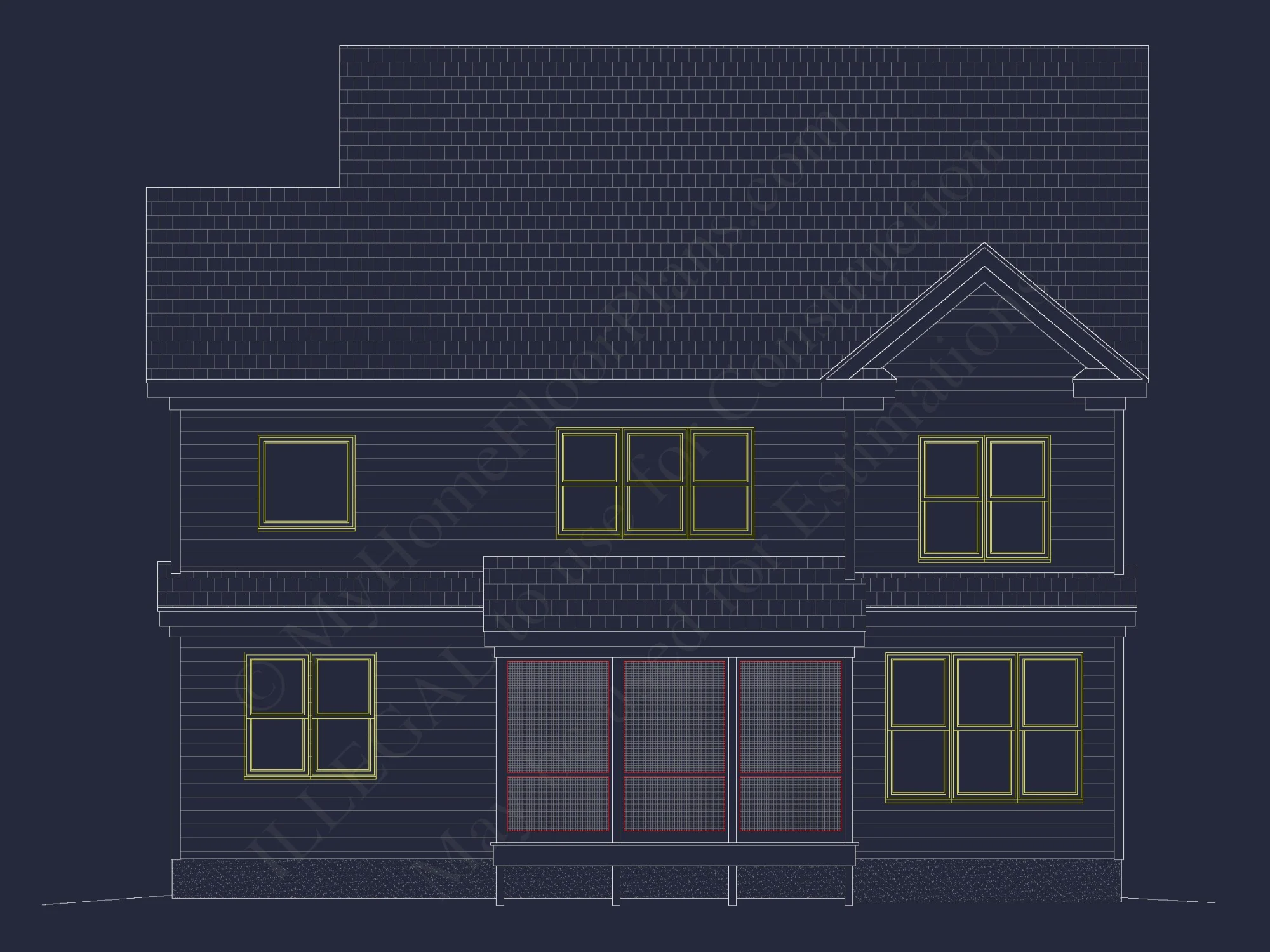 Stunning house Floor Plan with 2.5 Floors & CAD Blueprints