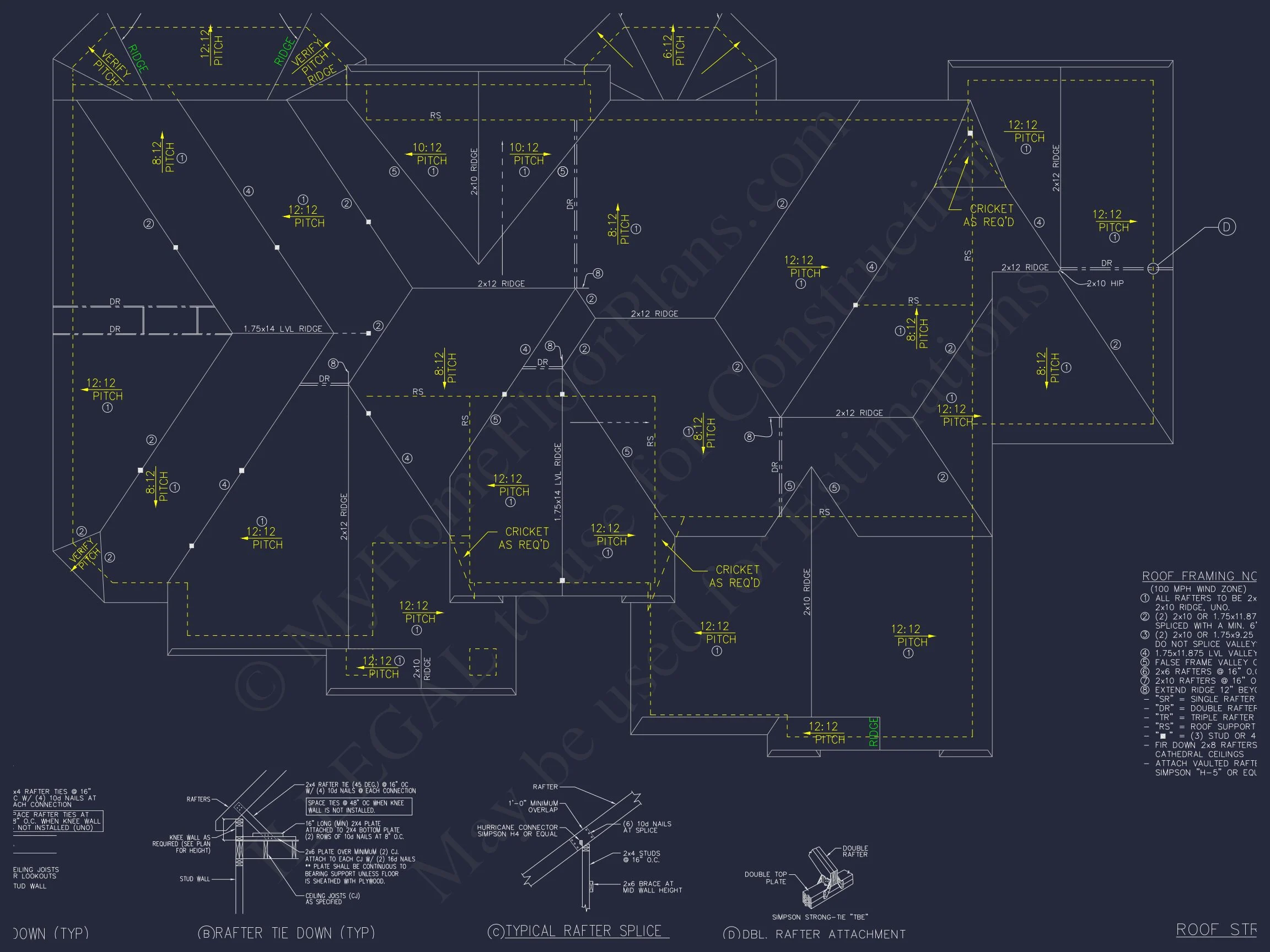 10-1525 HOUSE PLAN - Elegant House Plan with 2-Story Design and Detailed CAD Blueprint 20 Elegant house Plan with 2-Story Design and Detailed CAD Blueprint