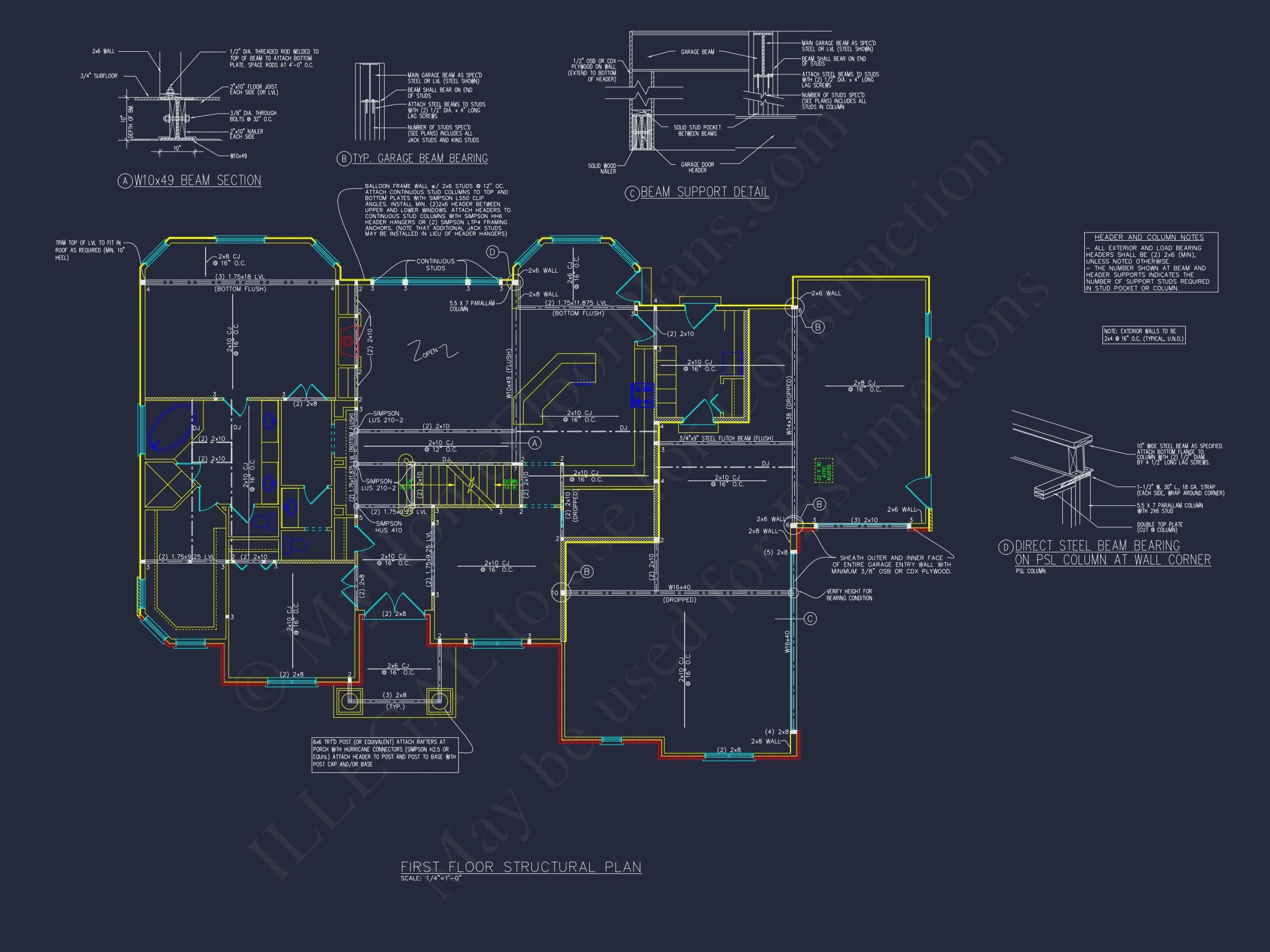 10-1525 HOUSE PLAN - Elegant House Plan with 2-Story Design and Detailed CAD Blueprint 15 Elegant house Plan with 2-Story Design and Detailed CAD Blueprint