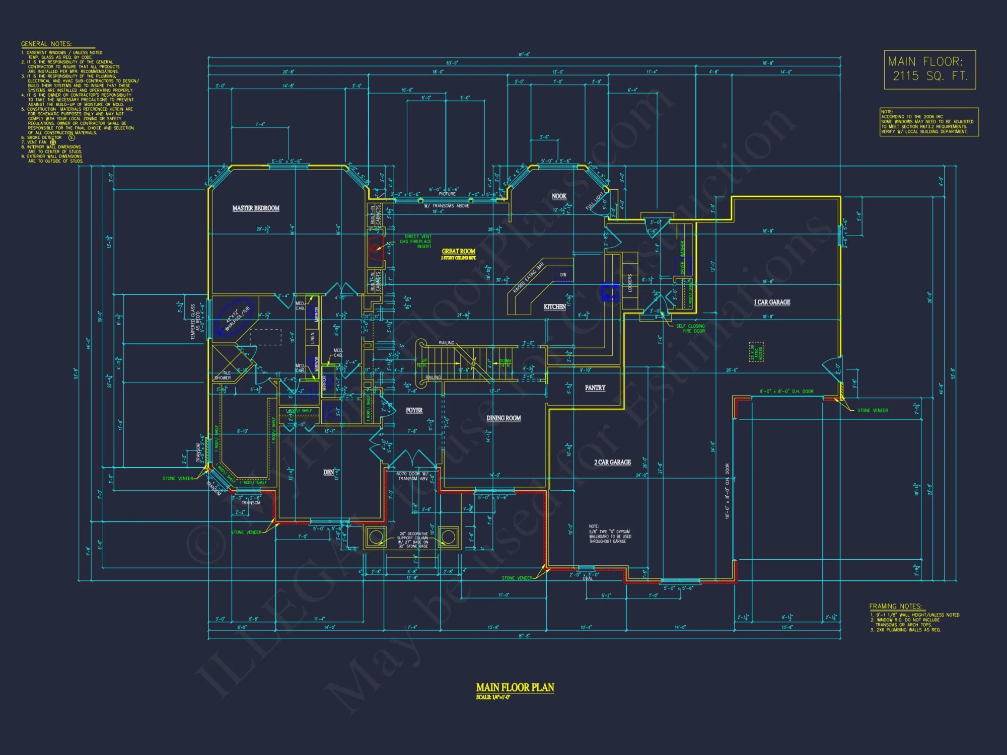 Elegant house Plan with 2-Story Design and Detailed CAD Blueprint