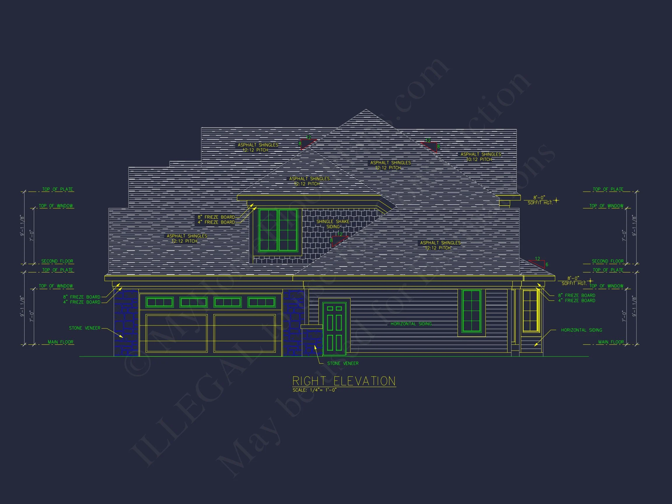 10-1525 HOUSE PLAN - Elegant House Plan with 2-Story Design and Detailed CAD Blueprint 7 Elegant house Plan with 2-Story Design and Detailed CAD Blueprint
