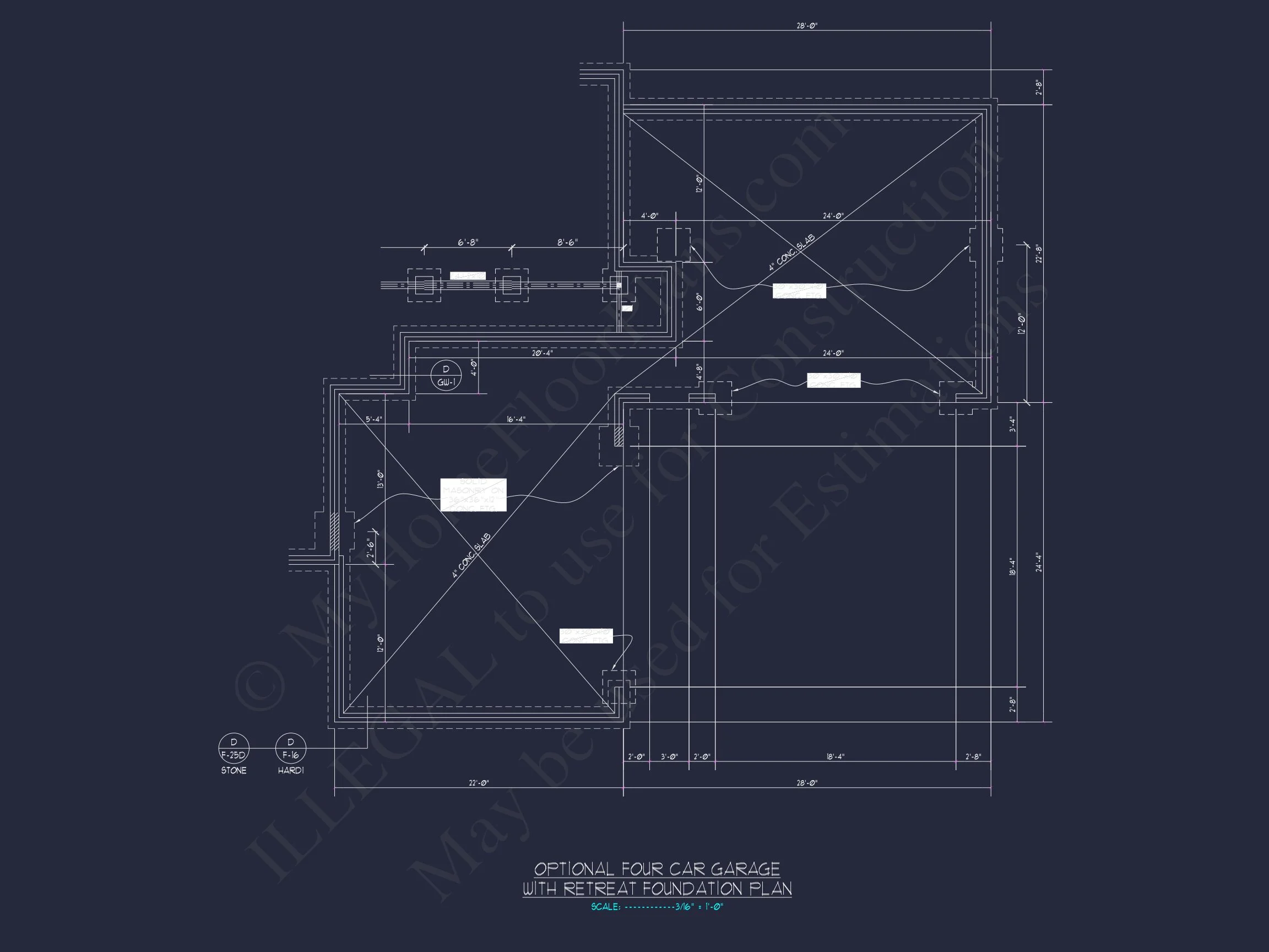 Colonial Revival house Floor Plan with CAD Architecture Design