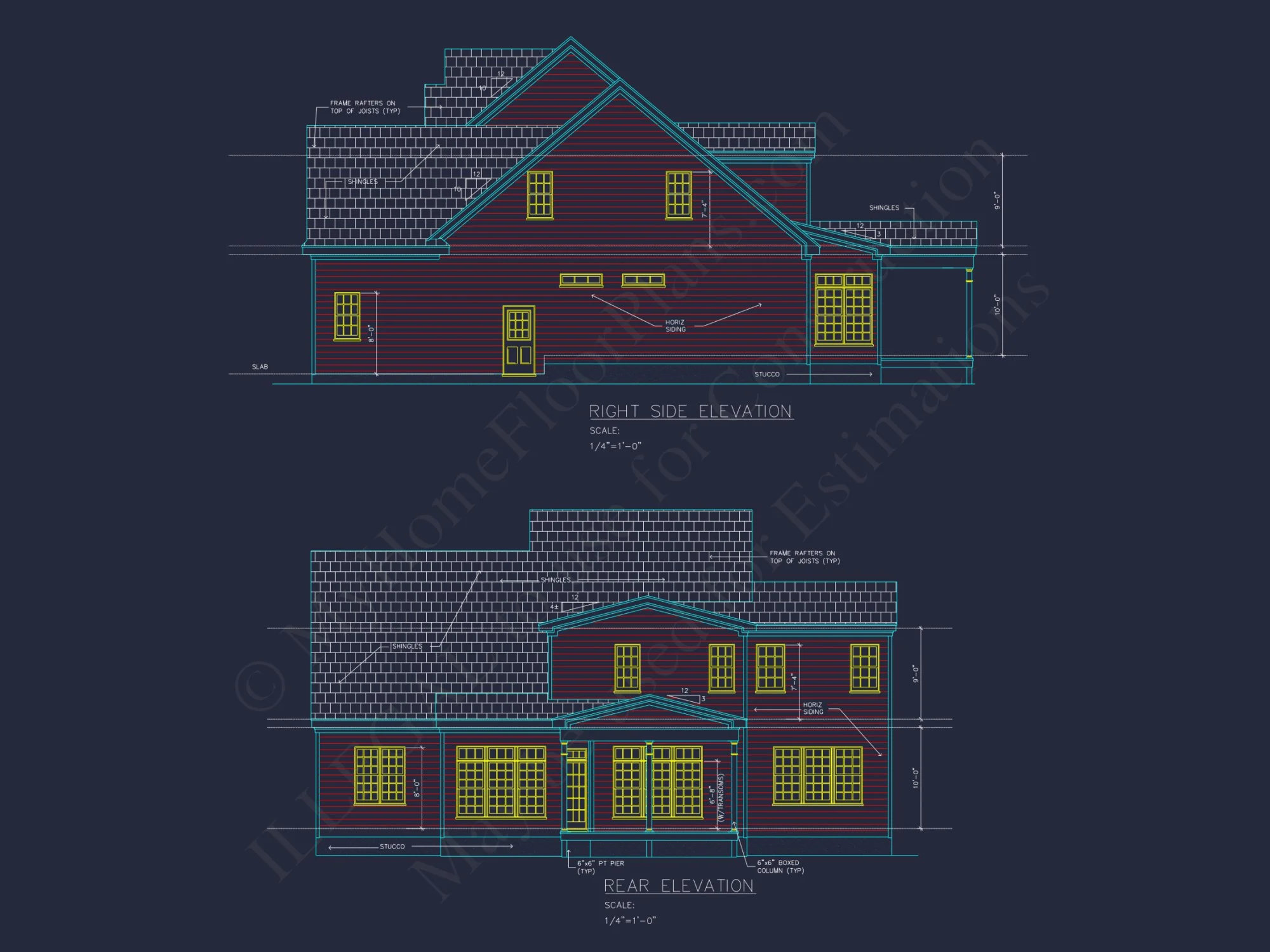 Craftsman house Floor Plan with 5 Bedrooms and 2-Car Garage