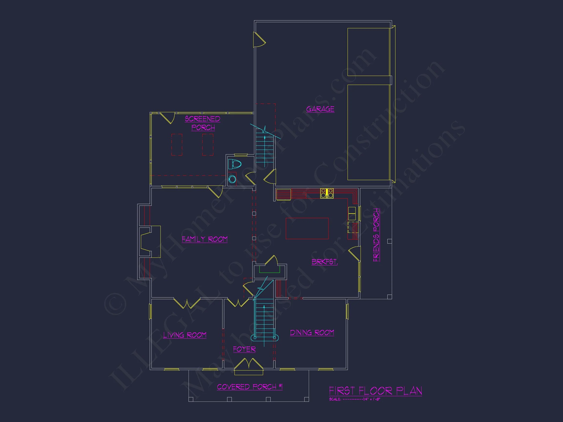 Elegant house Floor Plan with Spacious Blueprint Design