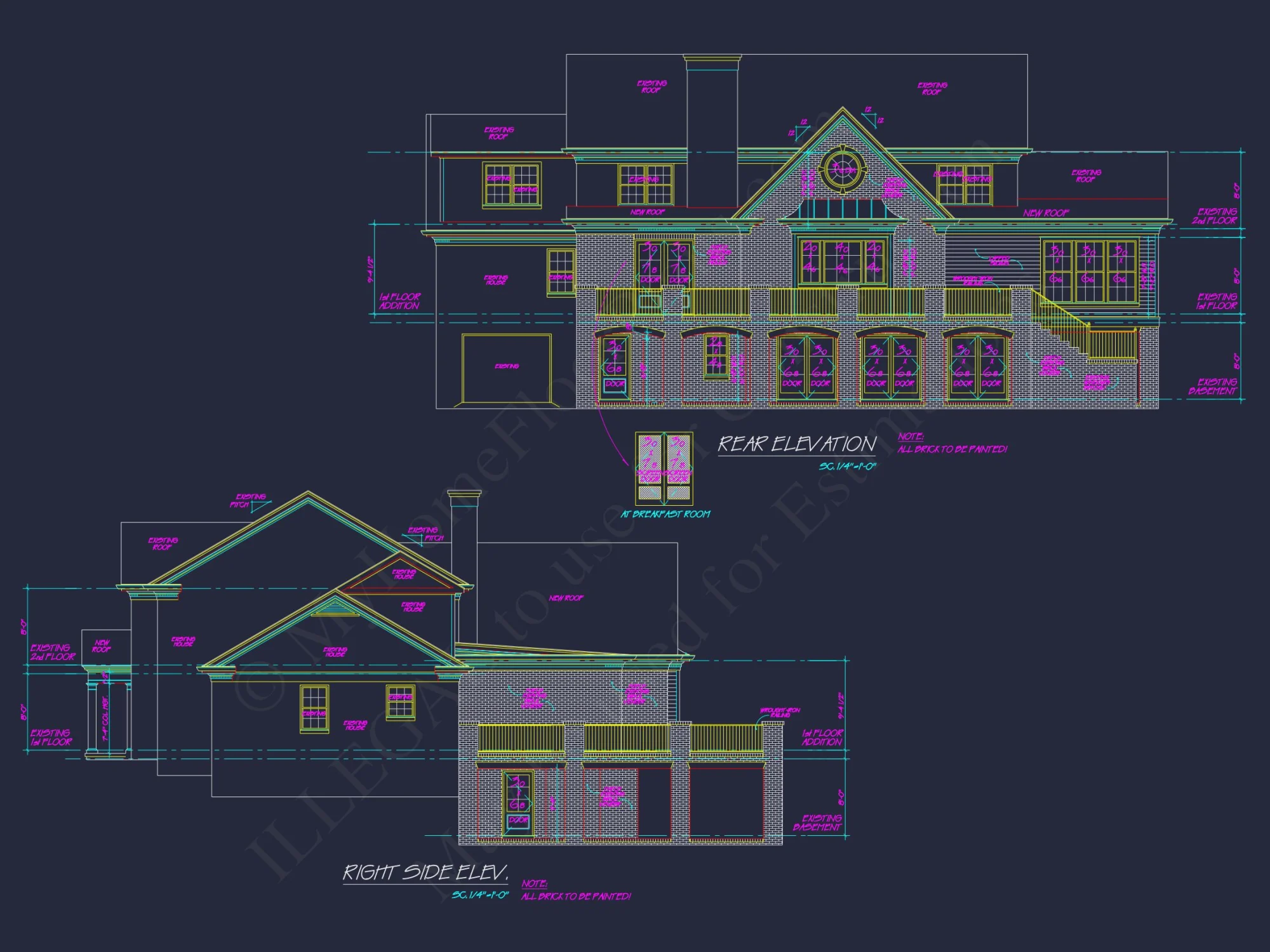 Traditional 2-Story house Plan with 5 Beds, 4 Baths & 3-Car Garage