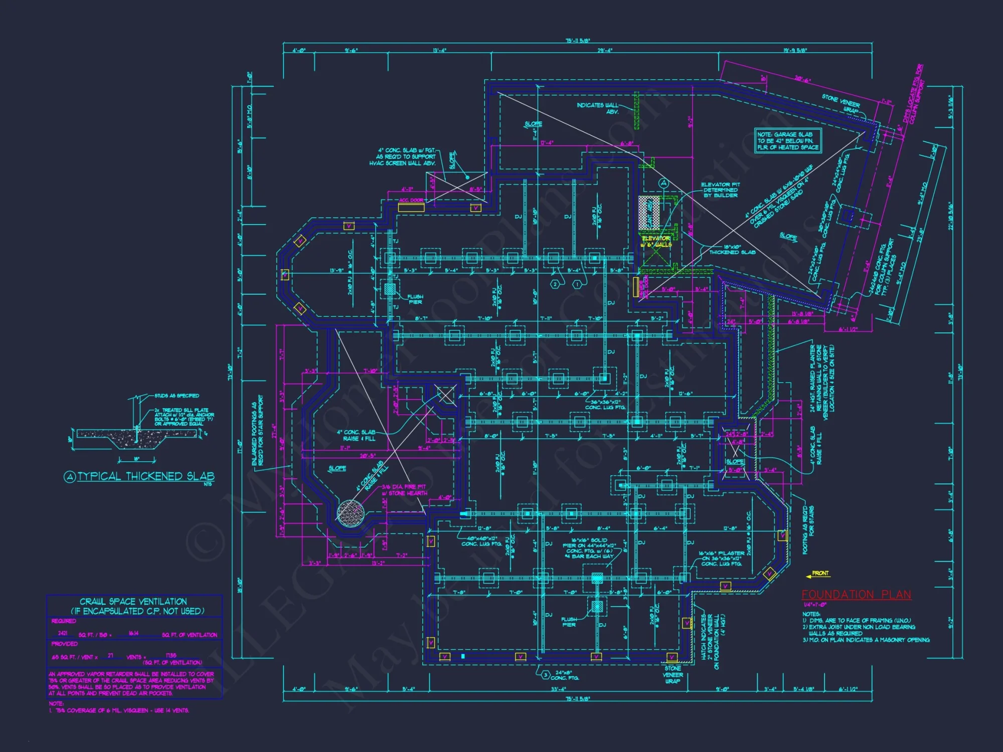 Traditional 2-Story house Plan & Blueprint (3790 Sq Ft)