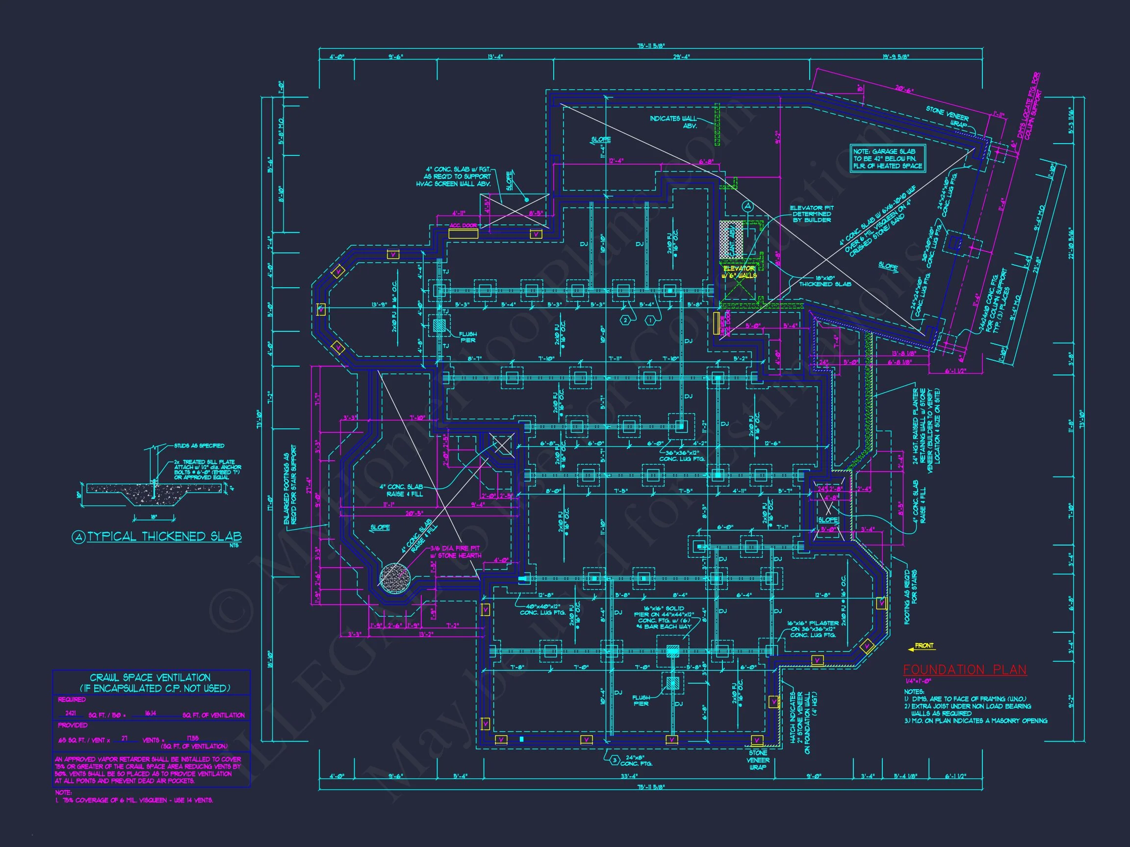 Traditional 2-Story house Plan & Blueprint (3790 Sq Ft)